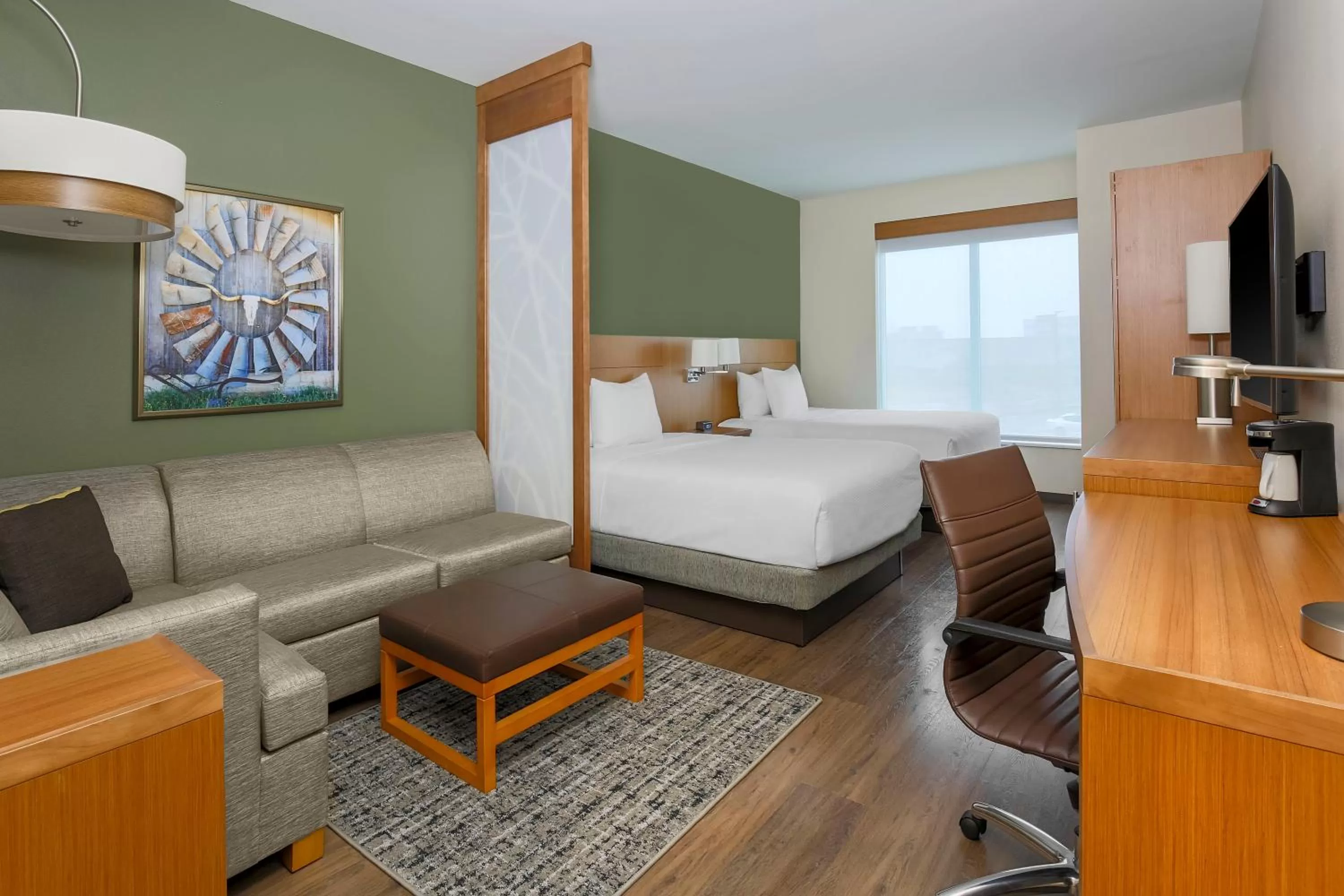 Queen Room with Two Queen Beds and Roll-In Shower - Disability Access in Hyatt Place Waco - South