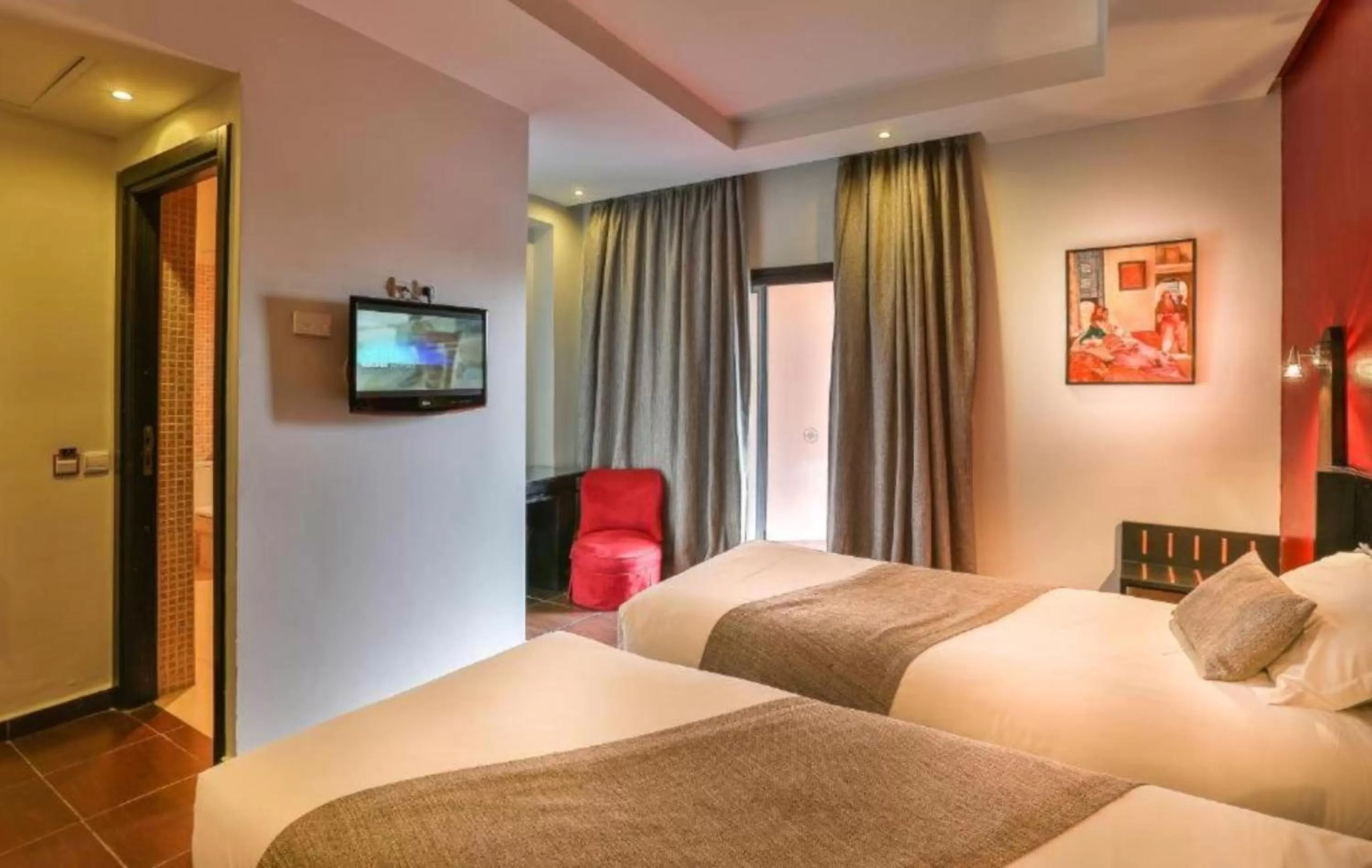 Twin Room with Street View in Red Hotel Marrakech