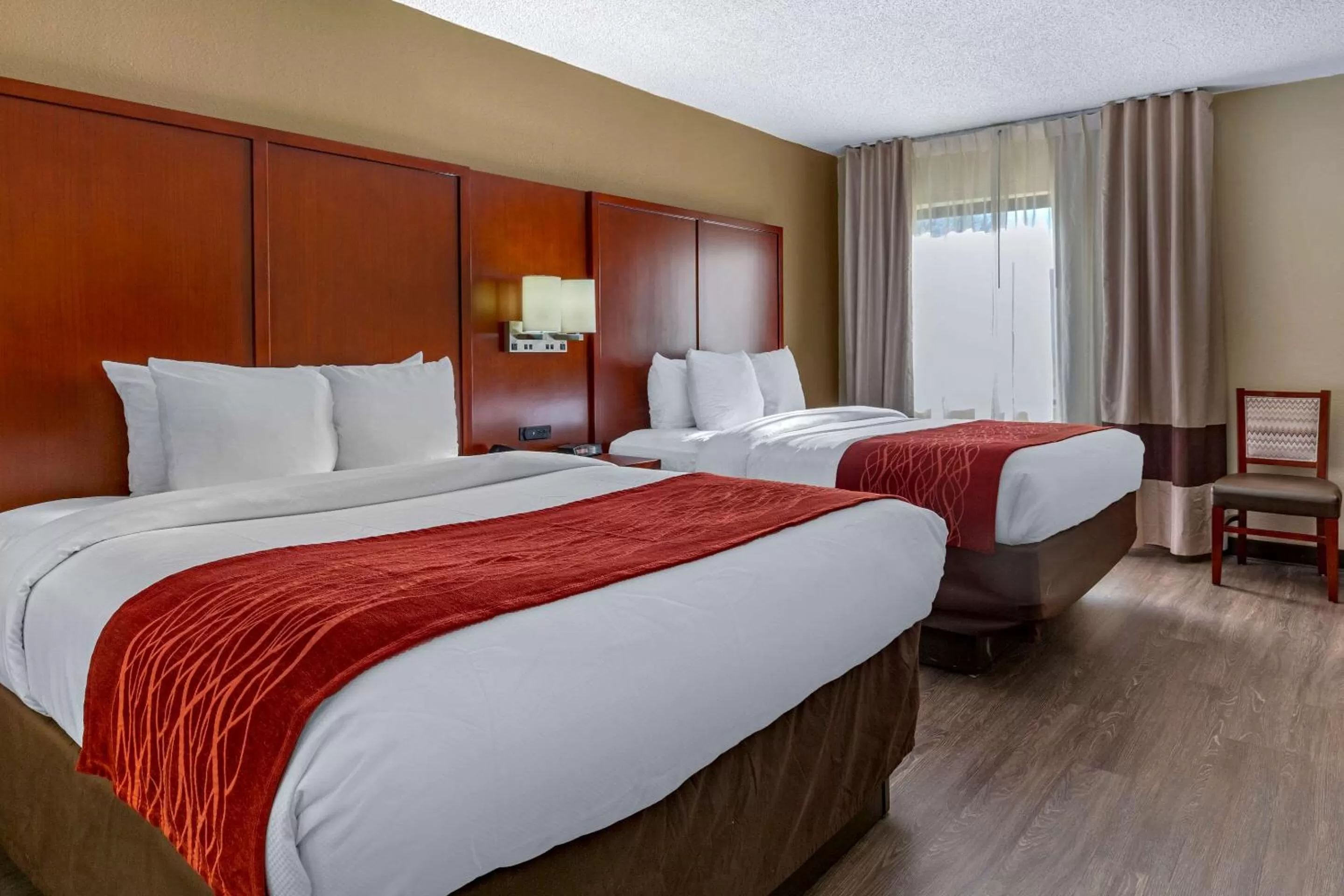 Queen Room with Two Queen Beds - Pool Side in Comfort Inn Fort Mill Amusement Park at Carowinds Blvd