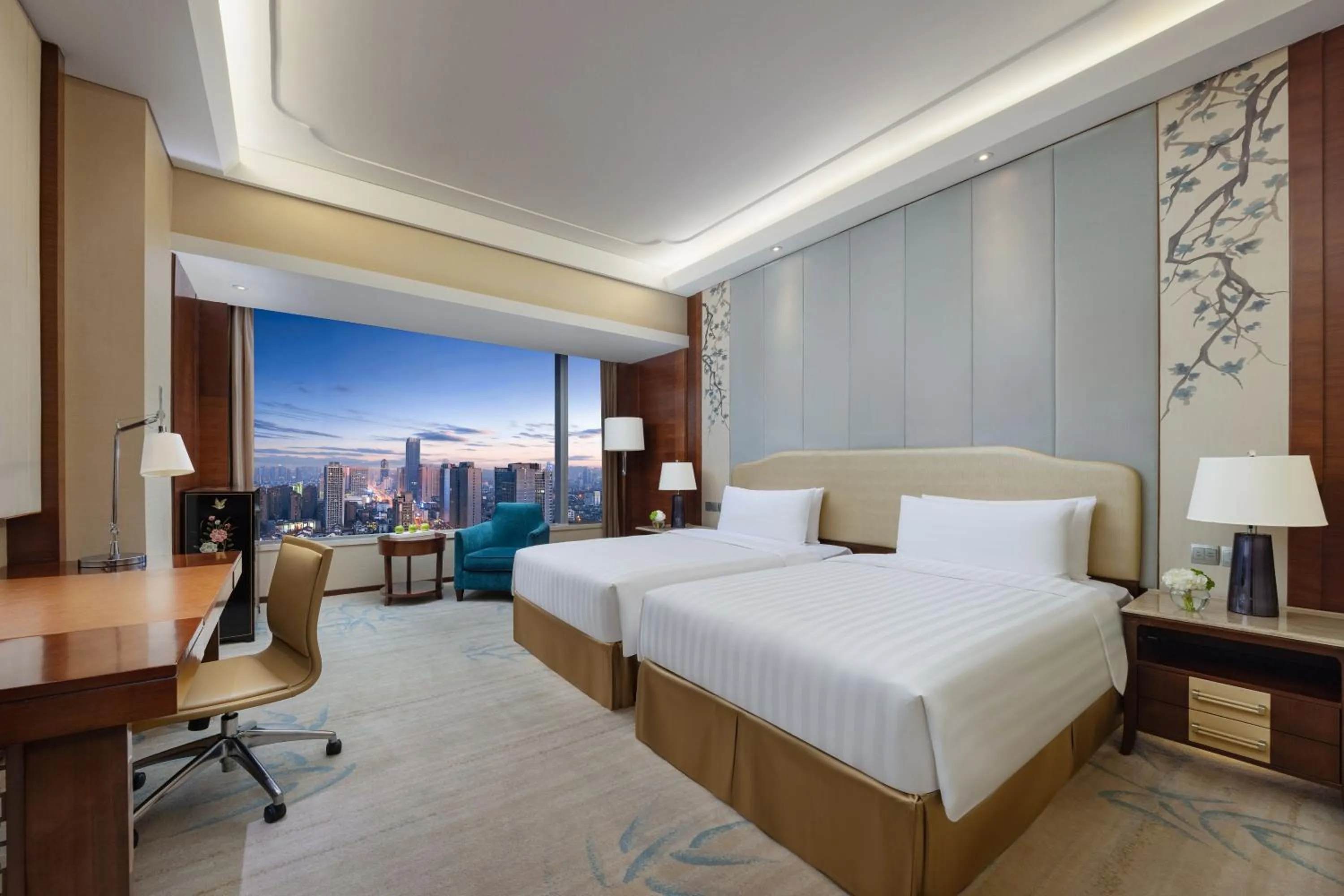 Deluxe Twin Room in Shangri-La Hefei