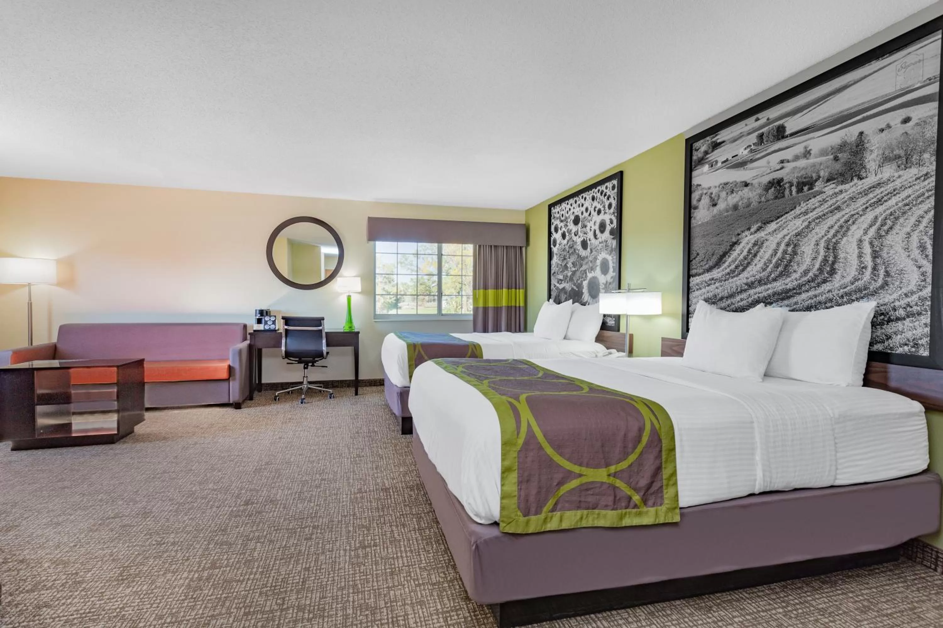 Deluxe Queen Suite with Two Queen Beds - Non-Smoking in Super 8 by Wyndham Emmetsburg