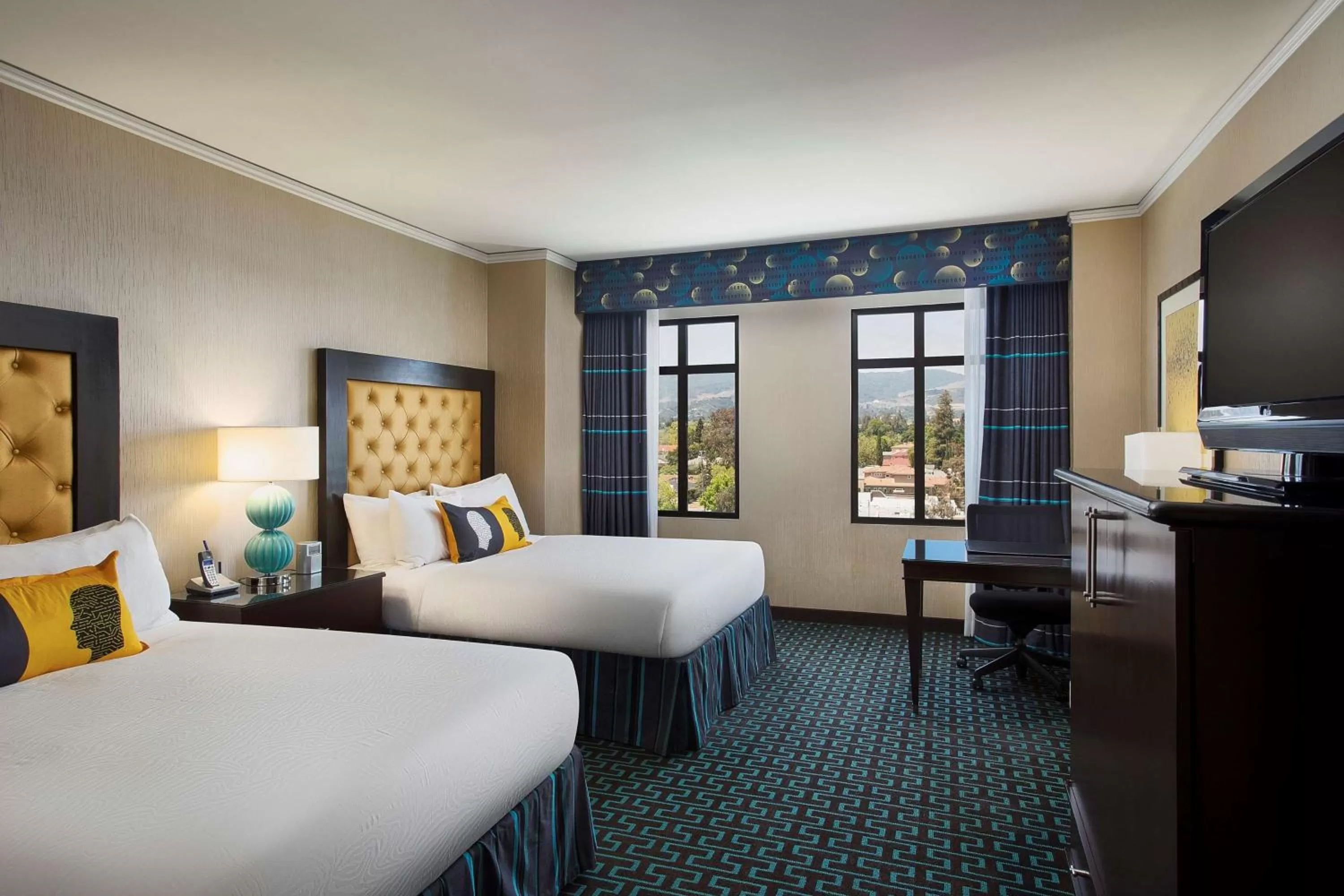 Superior Room with Two Queen Beds - Top Floor in Juniper Hotel Cupertino, Curio Collection by Hilton