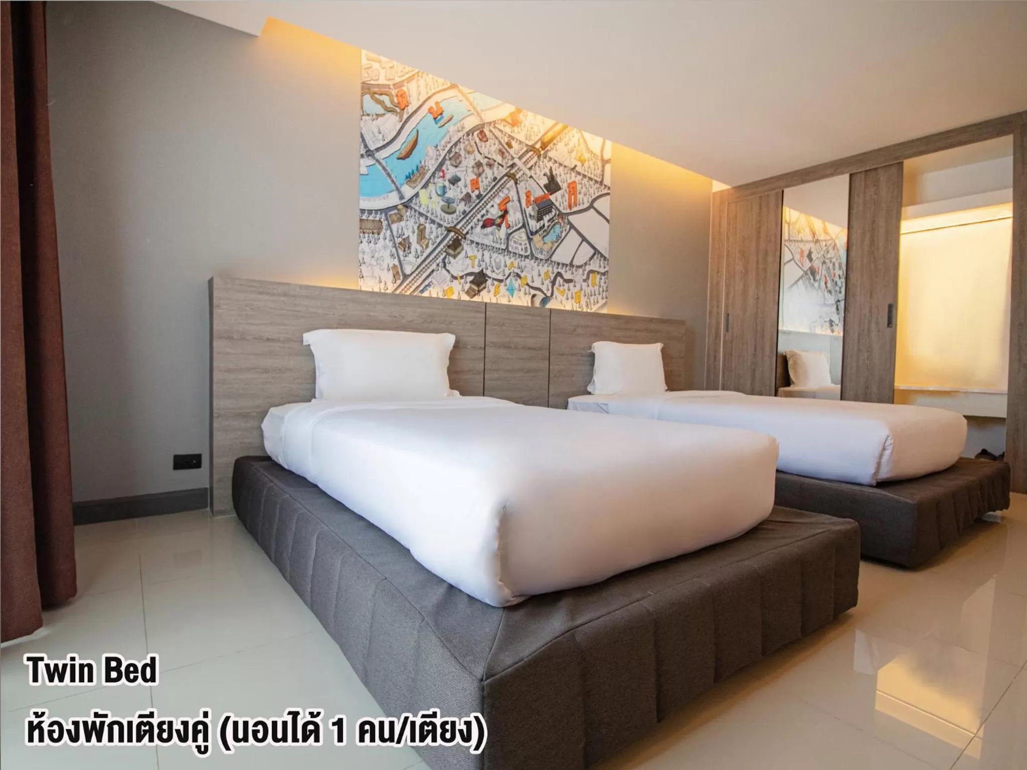Superior Twin Room in Fortune D Hotel Phitsanulok