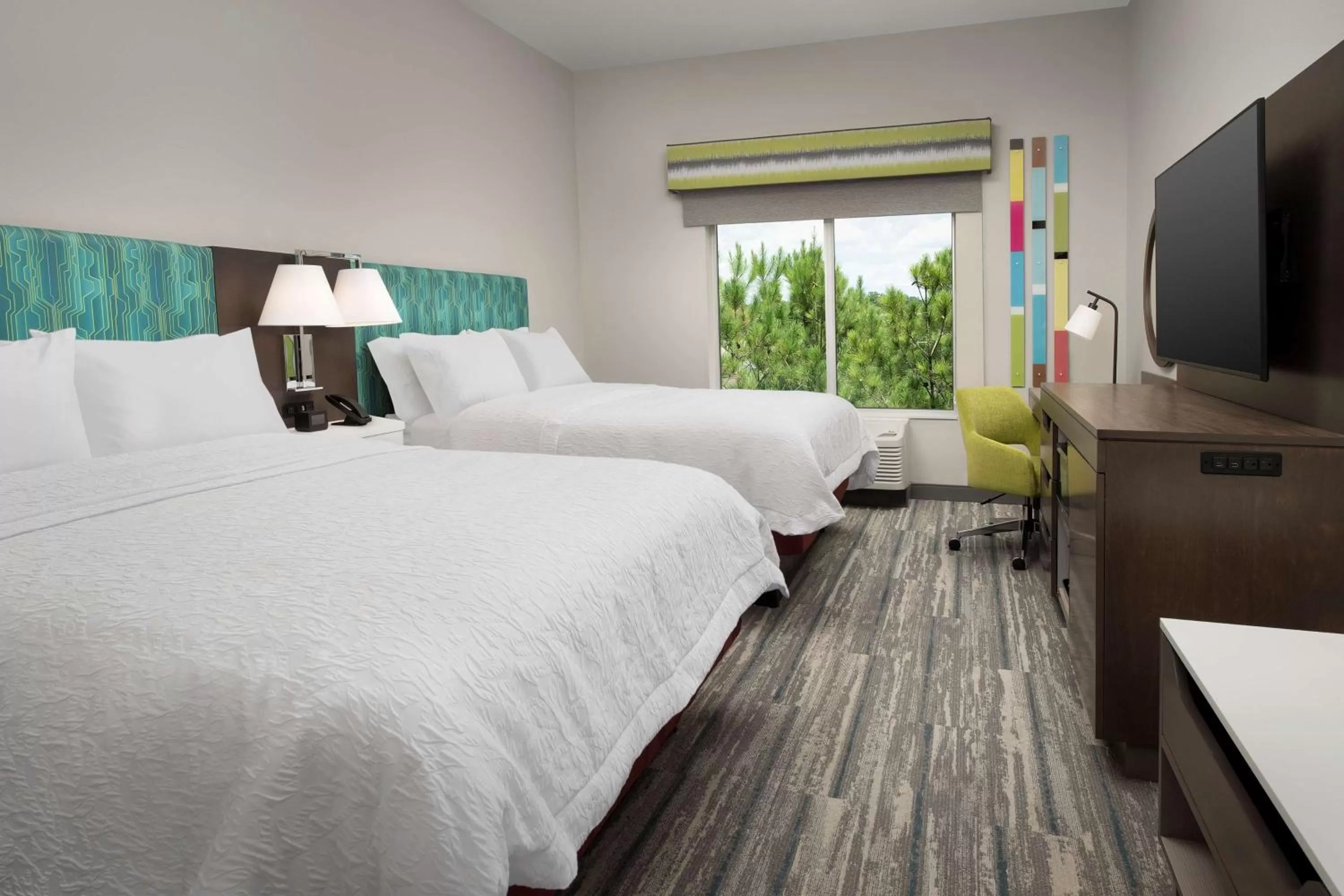 Queen Room with Two Queen Beds - Hearing Access/Non-Smoking in Hampton Inn & Suites Lexington