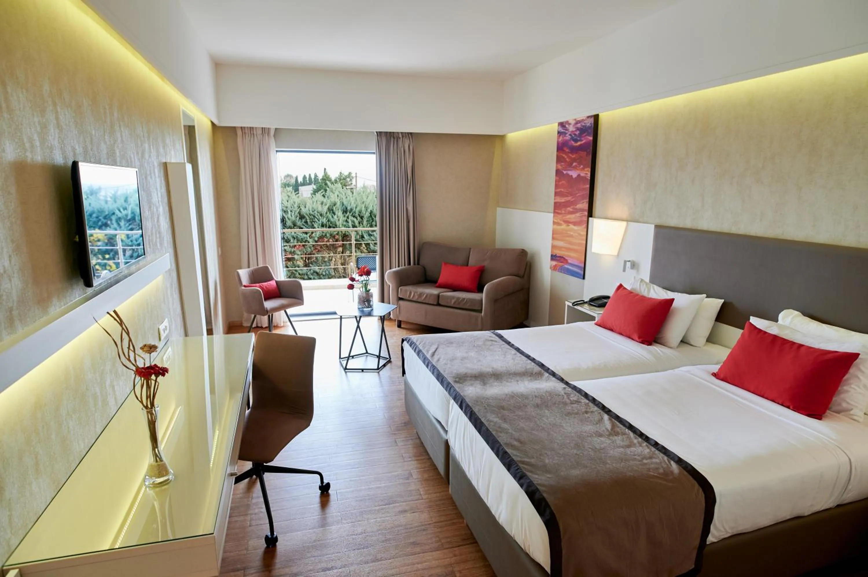 Superior Family King Room with Garden View - Non-Smoking in Ramada Plaza by Wyndham Thraki