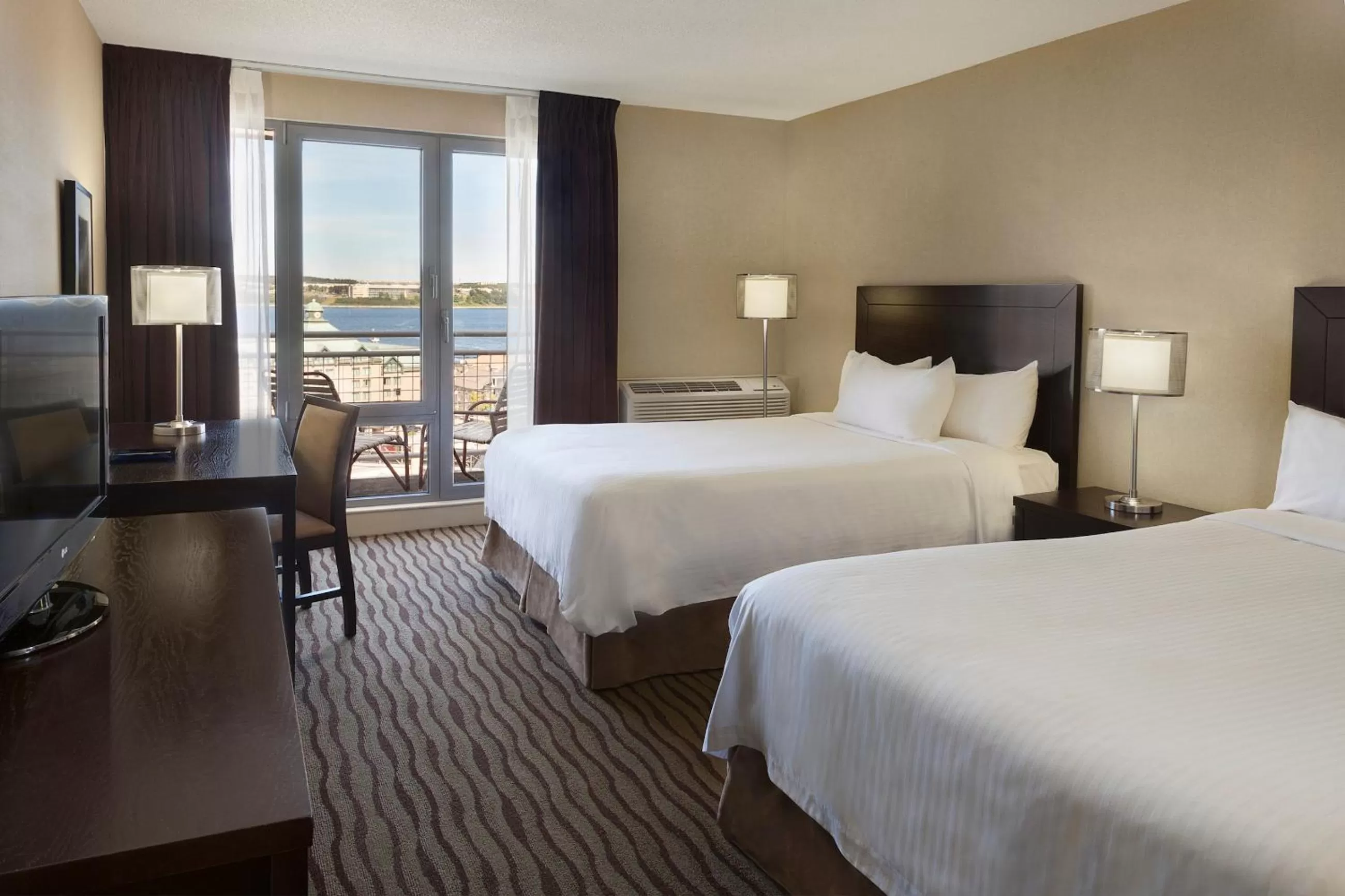 Double Room with 2 Double Beds and Balcony - Harbor View in Hotel Halifax