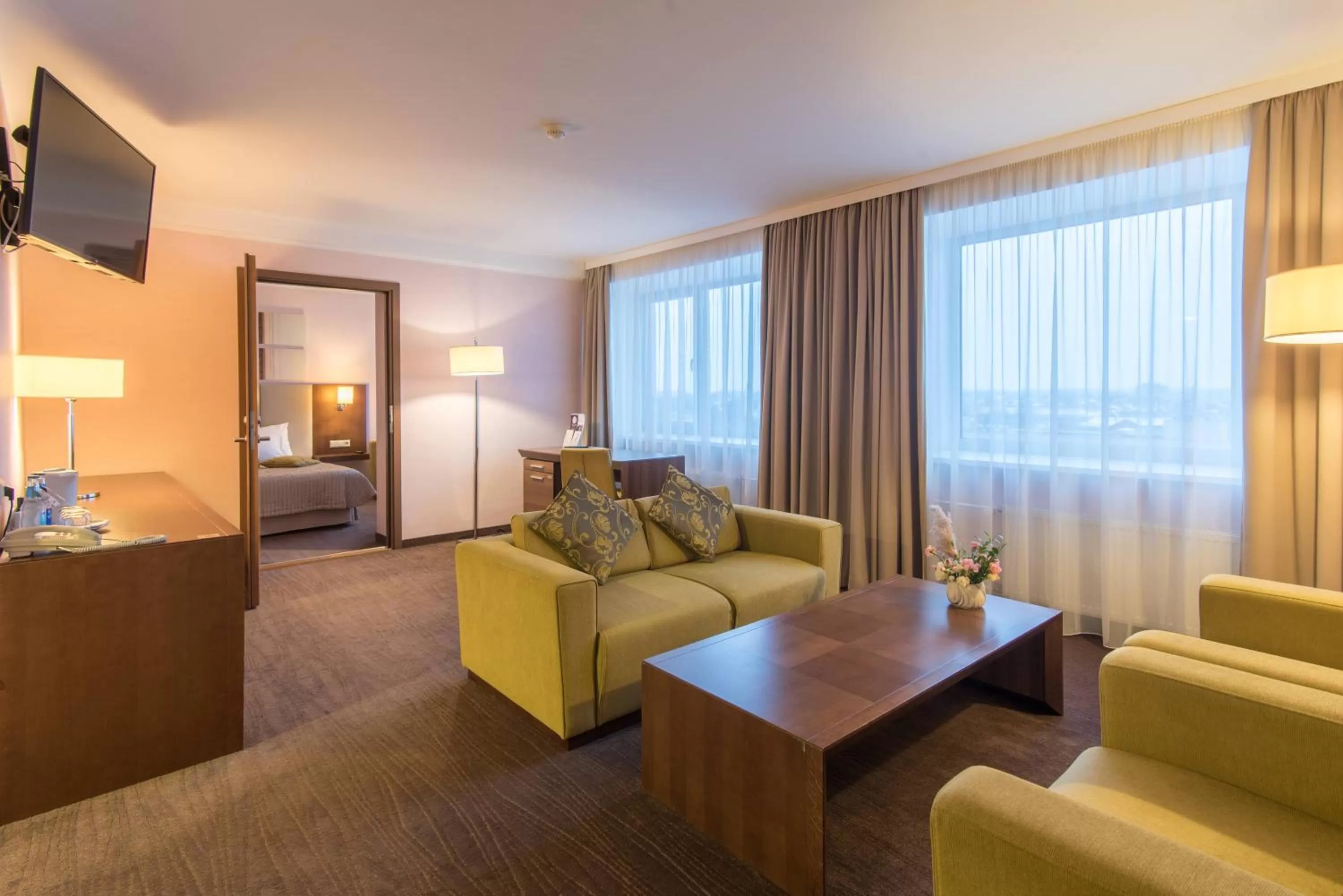 Apartment with Double Bed and Living Room in Mercure Marijampole