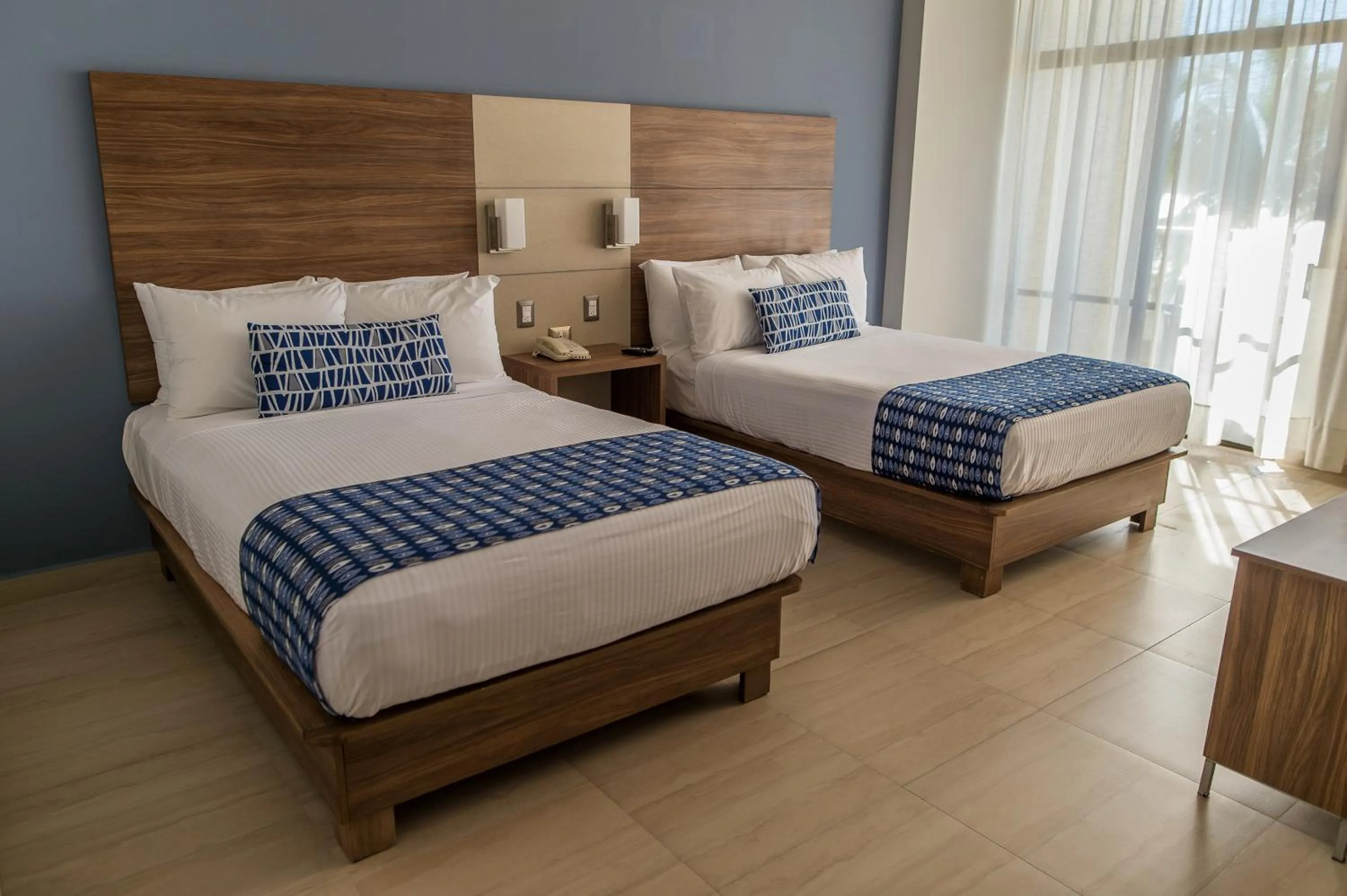 Double Room With Two Double Beds with Sea View in Ocean View Beach Hotel