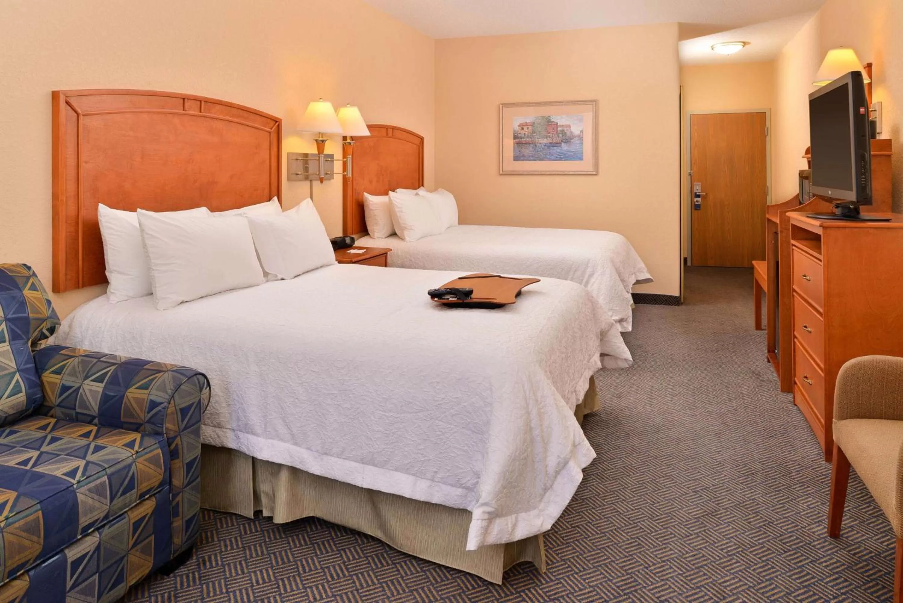 Queen Room with Two Queen Beds and Sofa Bed - Non-Smoking in Hampton Inn Grand Island