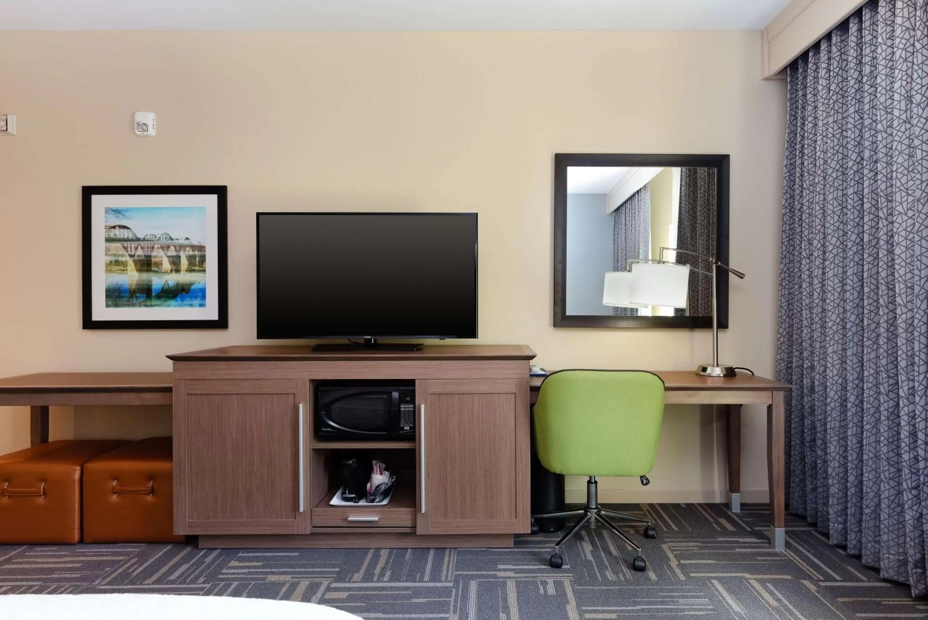 King Room with Roll-In Shower - Mobility and Hearing Access/Non-Smoking in Hampton Inn Wetumpka