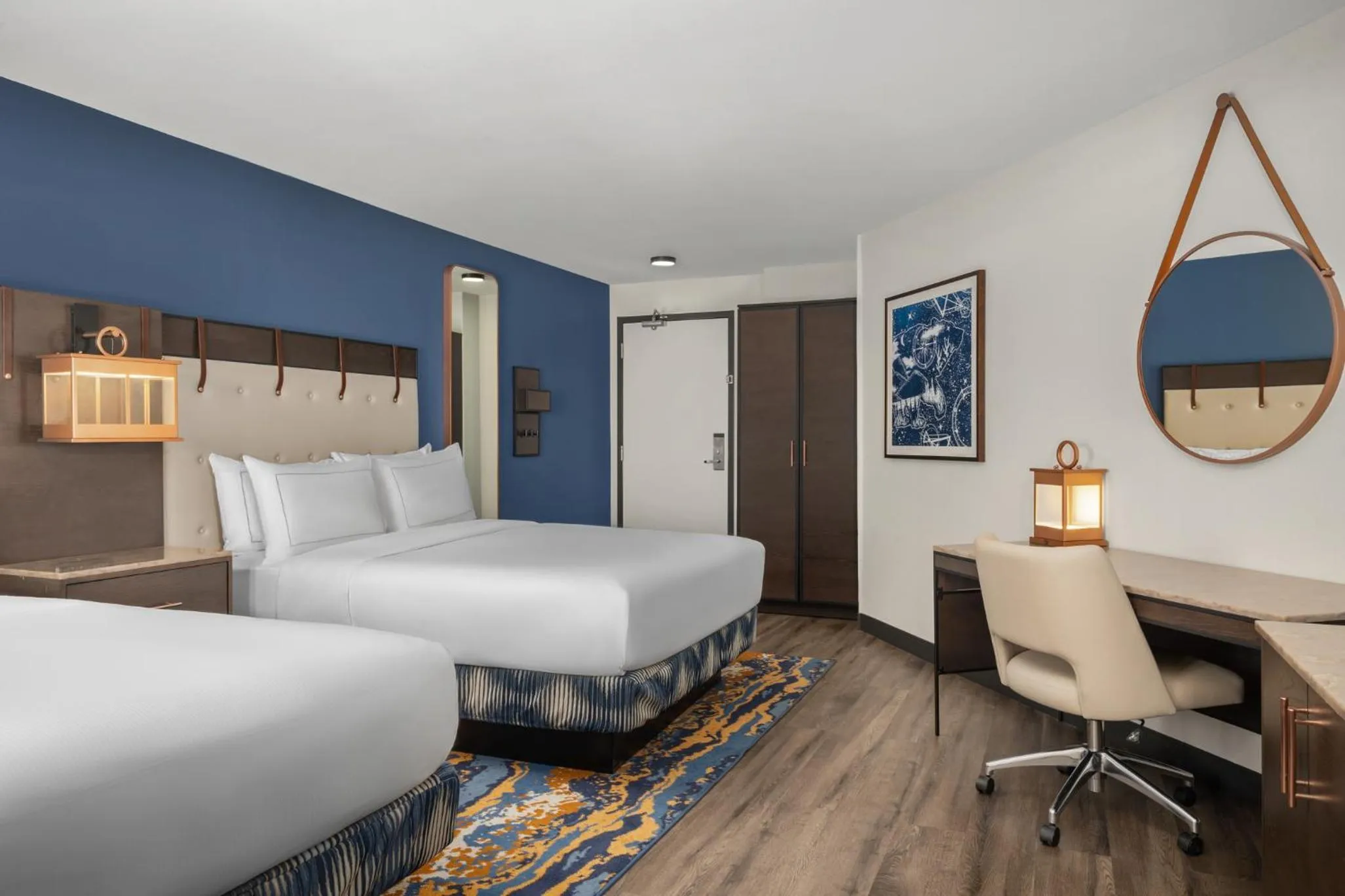 Queen Room with Two Queen Beds and Tub - Mobility and Hearing Accessible in Hotel Westport Kansas City, Tapestry Collection by Hilton