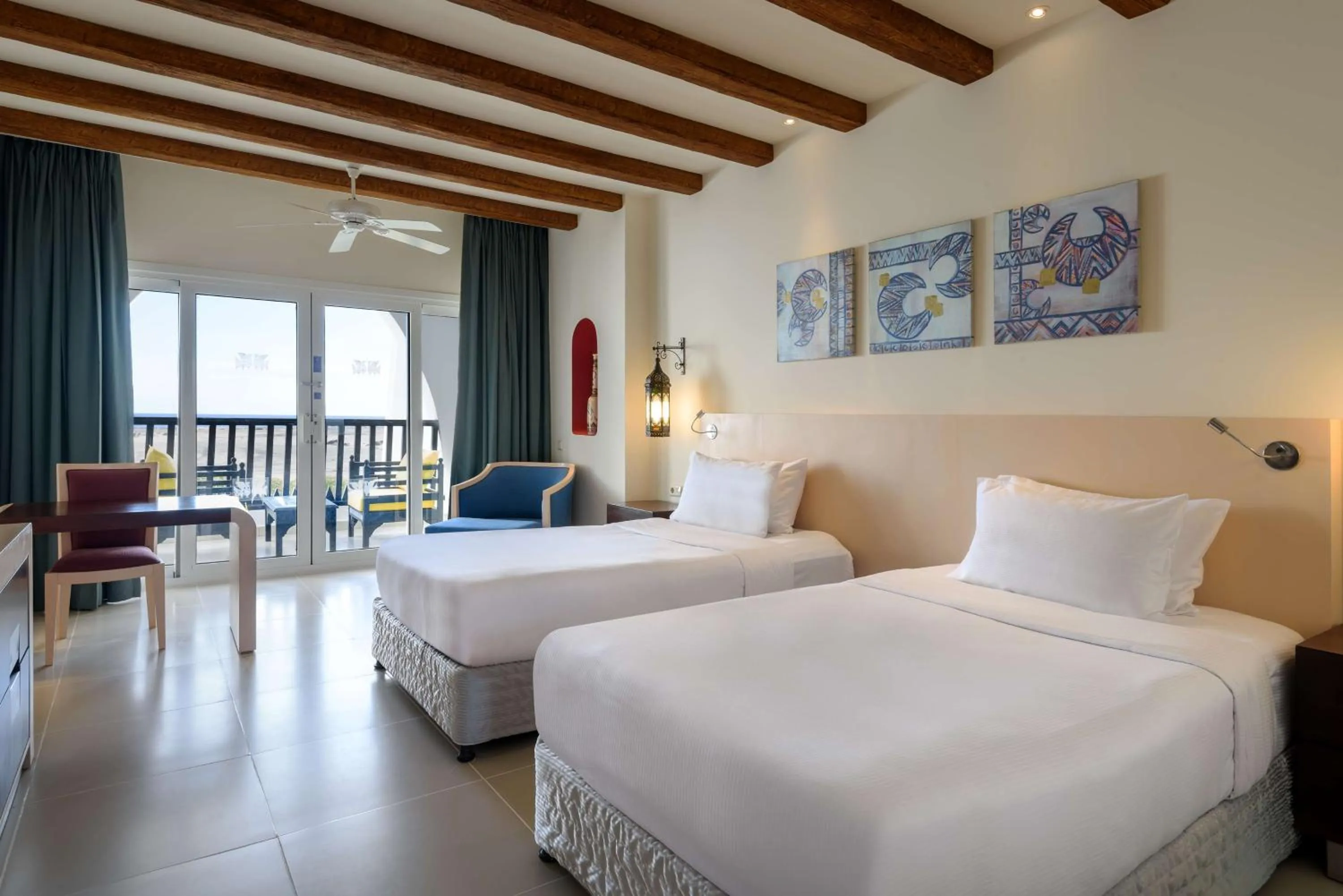 Twin Room with Sea View in Hilton Marsa Alam Nubian Resort