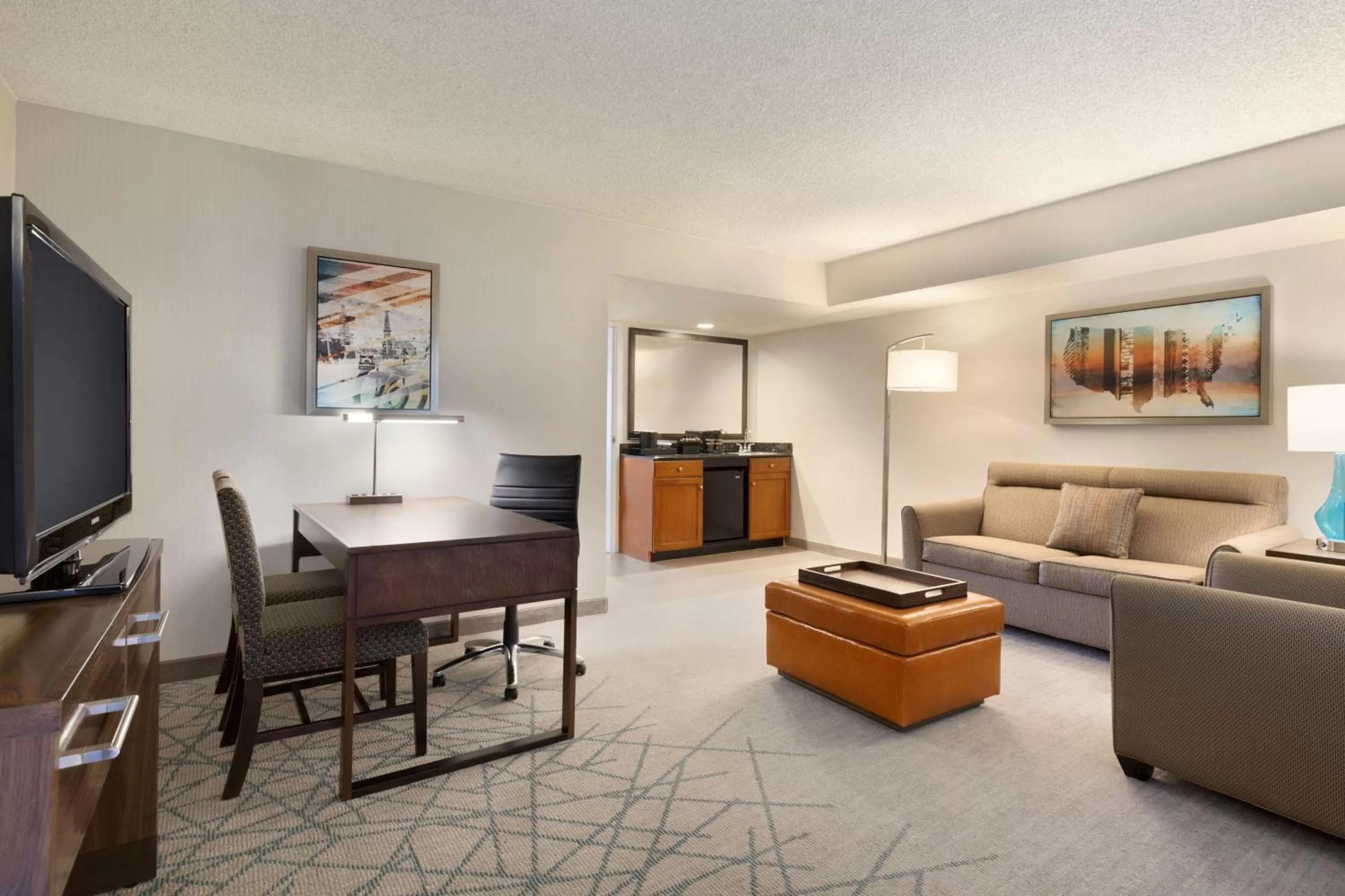 Two-Room Corner King Suite with Sofa Bed in Embassy Suites by Hilton Brea - North Orange County