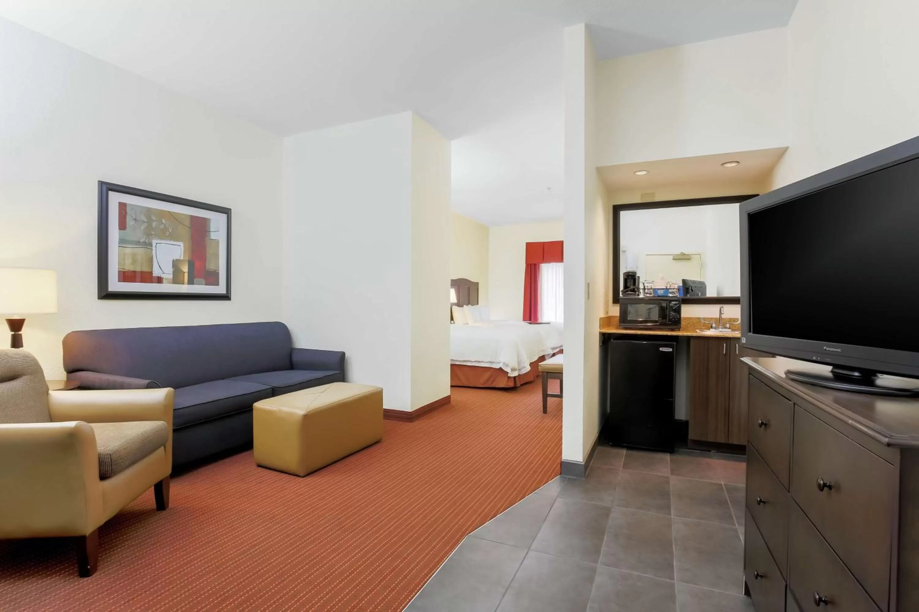 Deluxe Queen Room with Two Queen Beds and Sofa Bed in Hampton Inn Champaign/Urbana