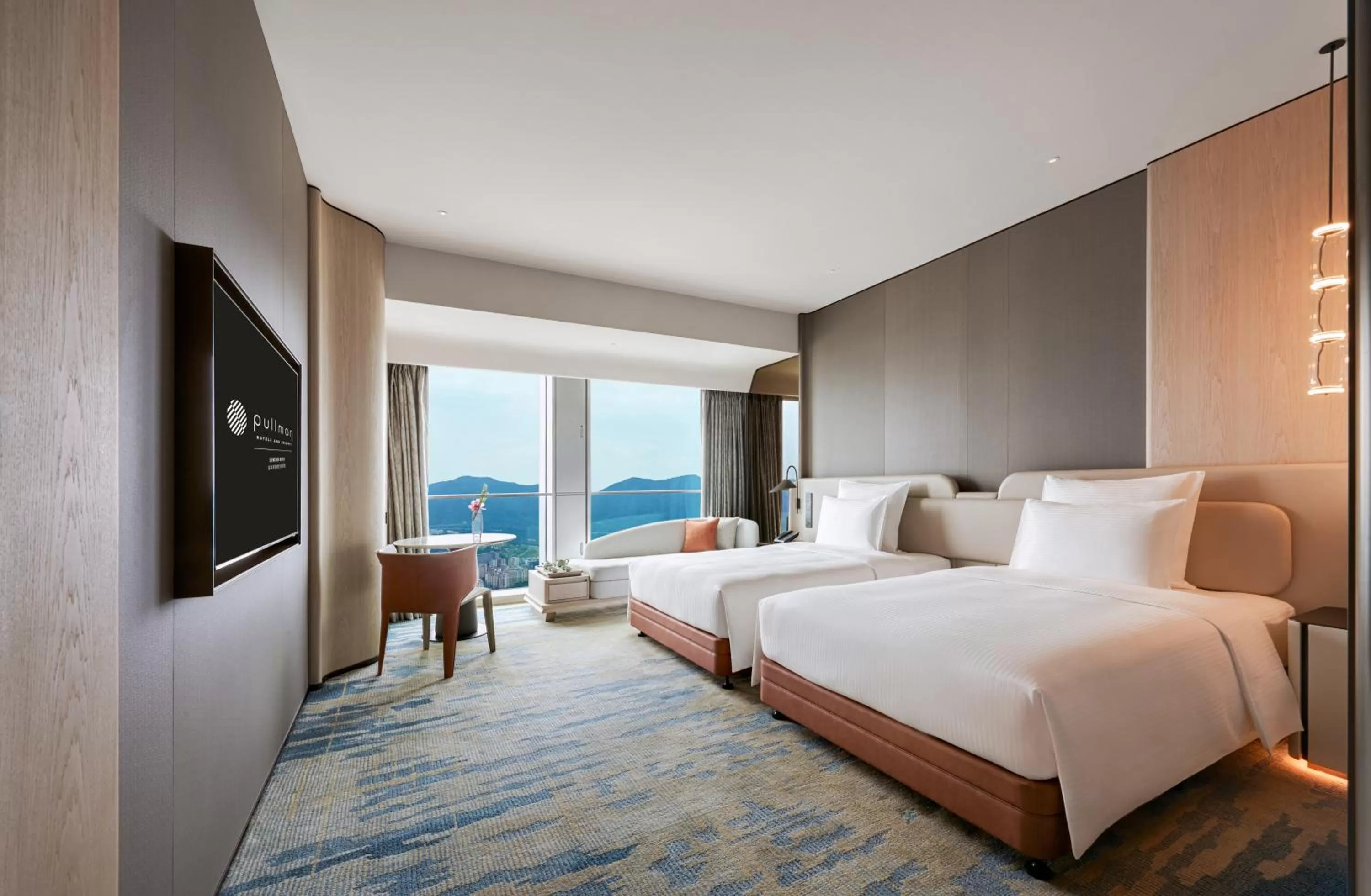 Premium Deluxe Double Room with Two Double Beds - Skyline View in Pullman Shenzhen North