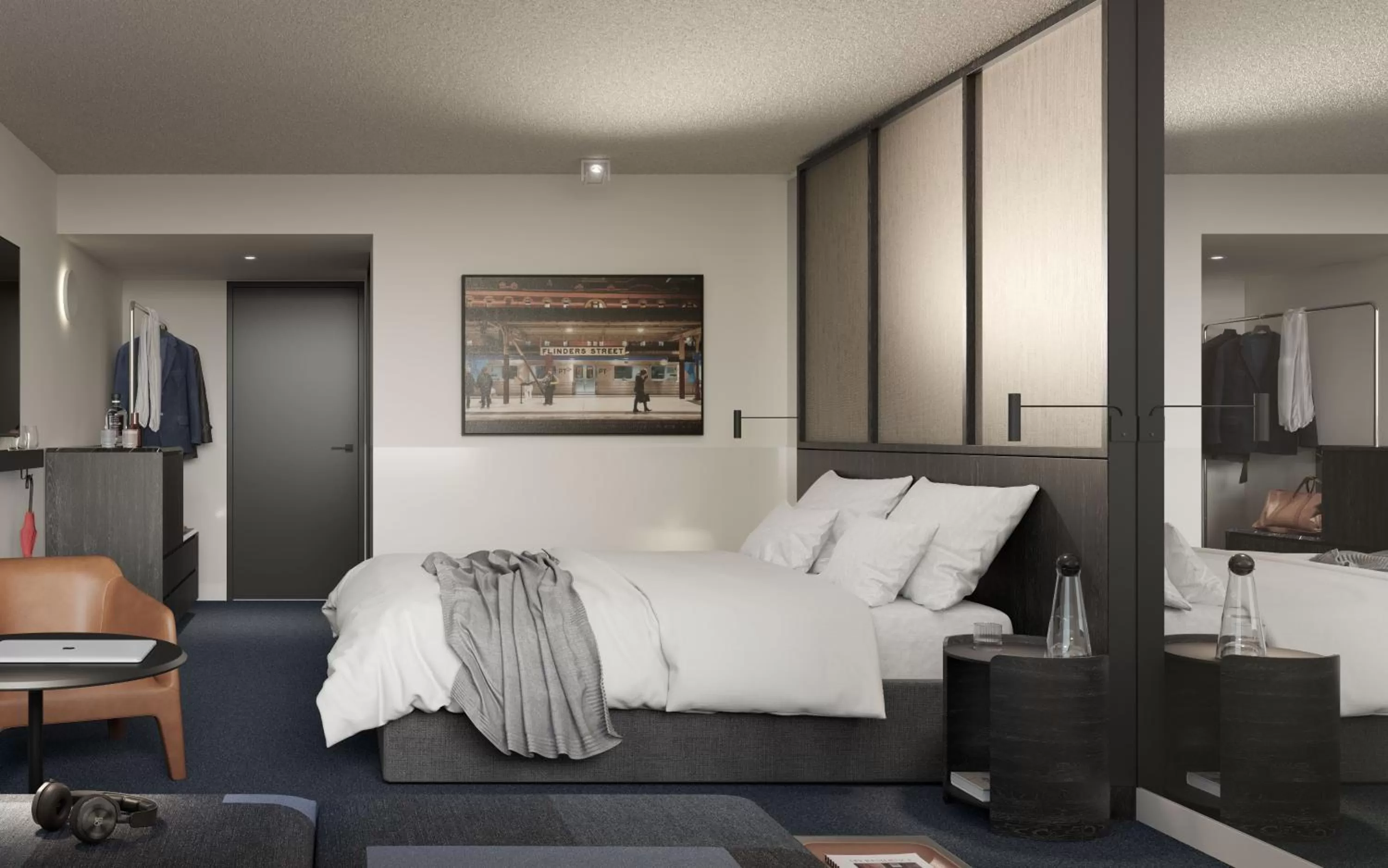 Lancemore King Room – complimentary drinks during hosted hour and WiFi in Lancemore Crossley St. Melbourne