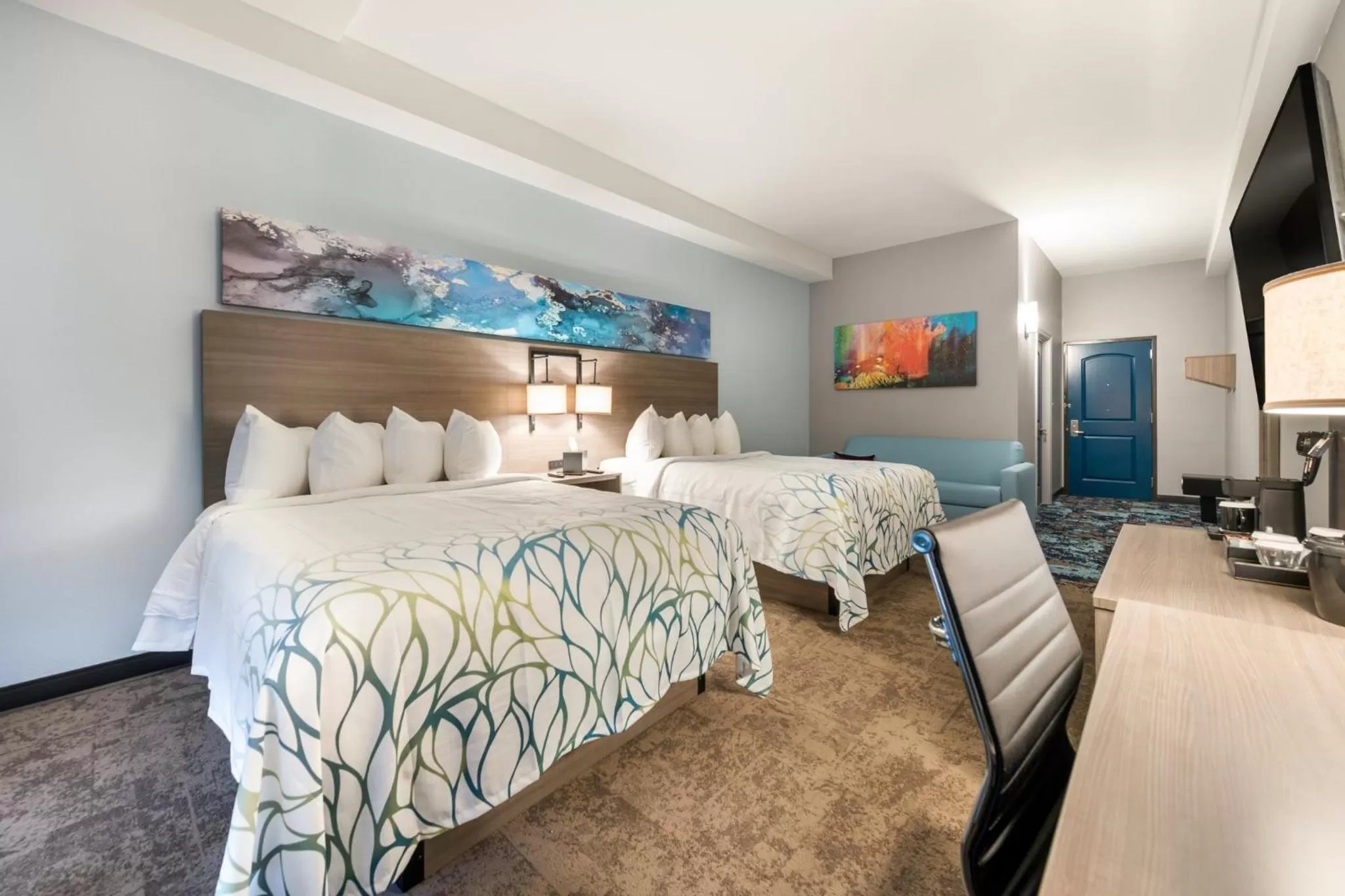 Suite with Two Queen Beds Disability Access Roll-In Shower Smoke Free in Garner Hotel Virginia Beach North by IHG