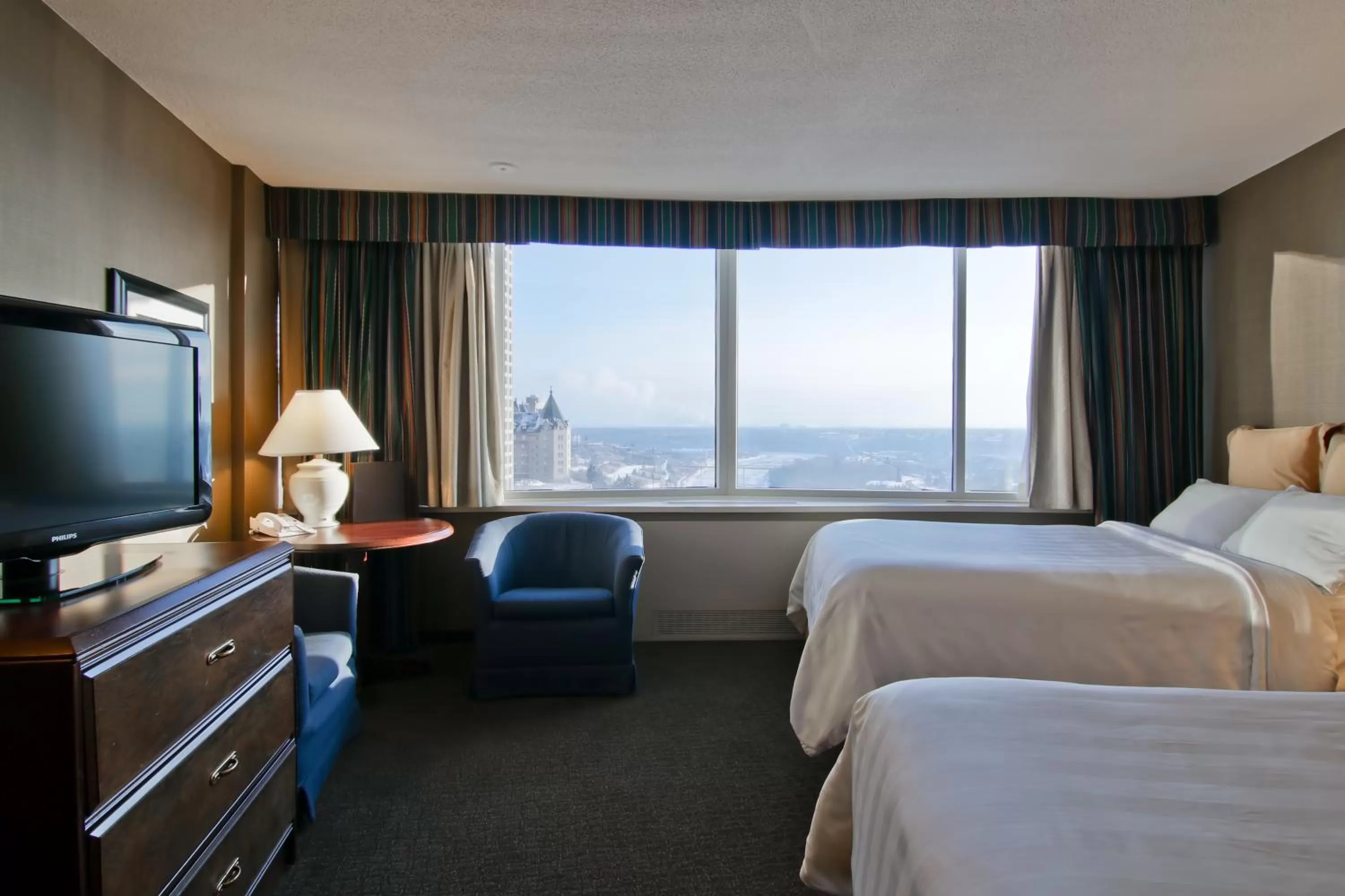 Double Room with Two Double Beds with River View  in Chateau Lacombe Hotel