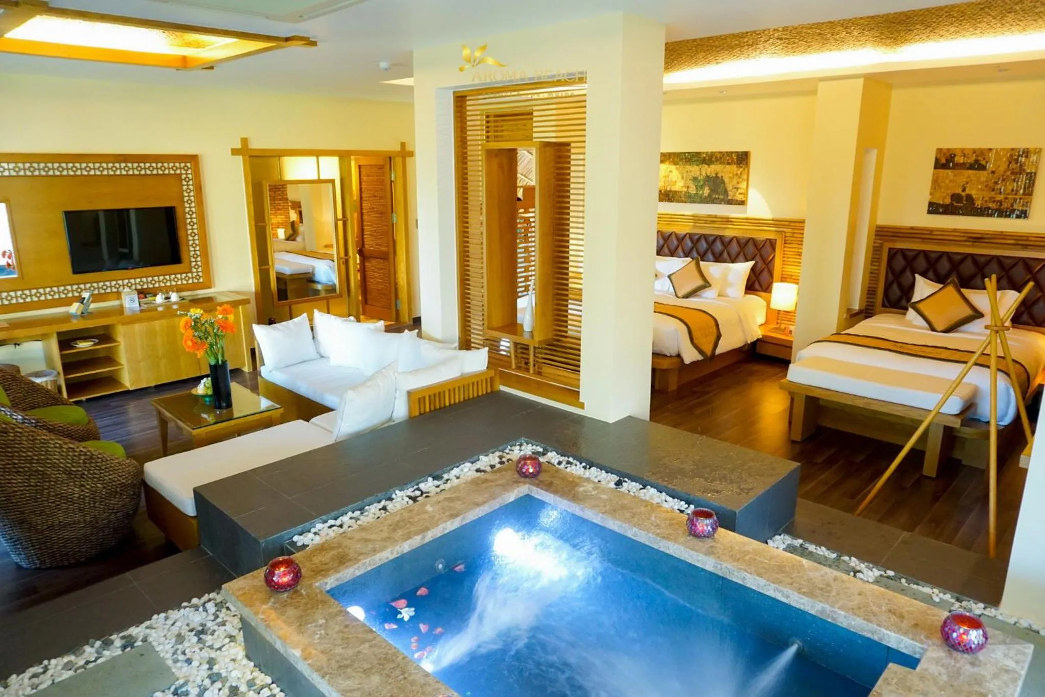 Triple Room with Balcony in Aroma Beach Resort and Spa
