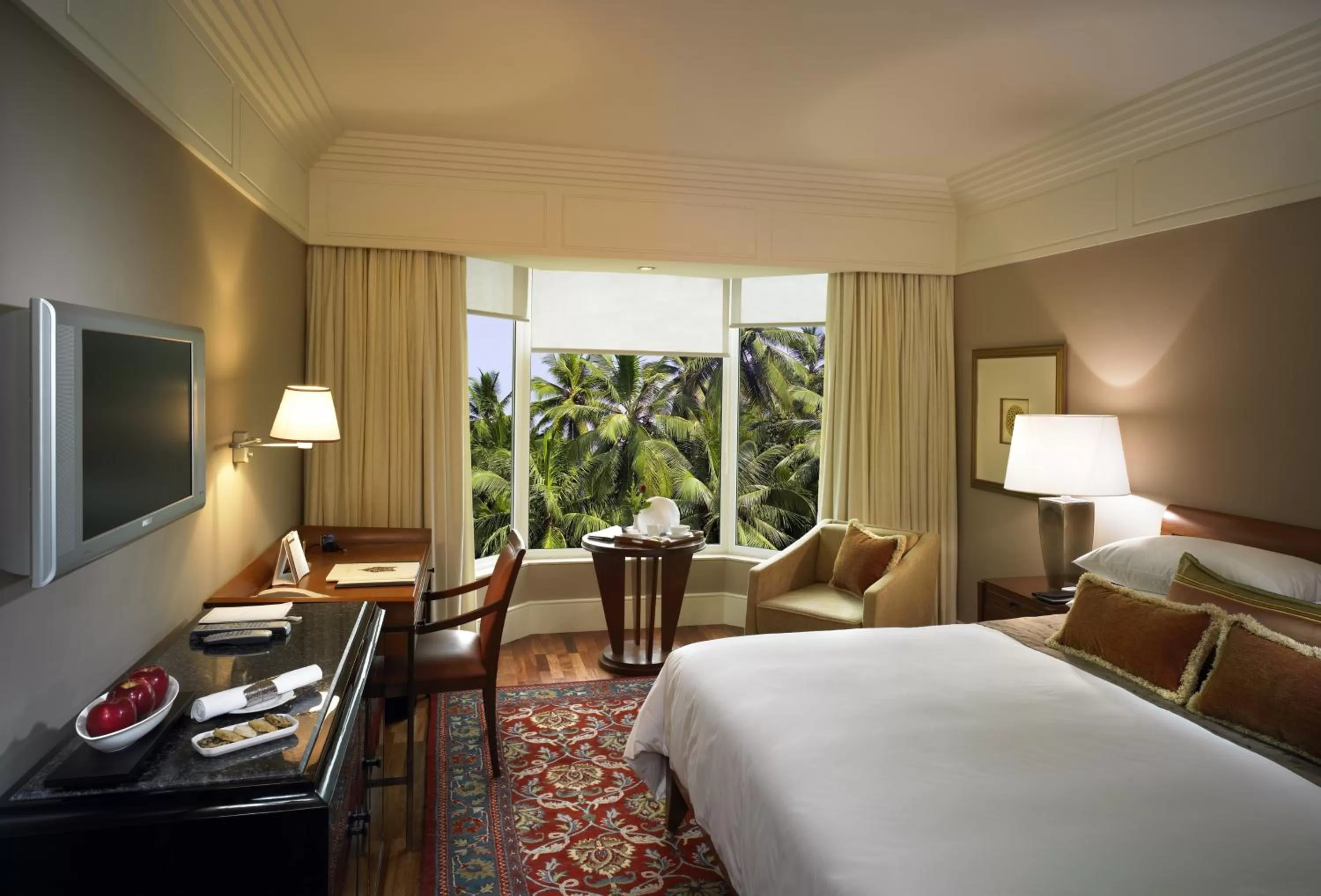 Premier Double or Twin Room with Pool View with 1+1 Happy hours are from 5pm to 7pm at 6 degrees on selected brands - single occupancy in The Leela Mumbai