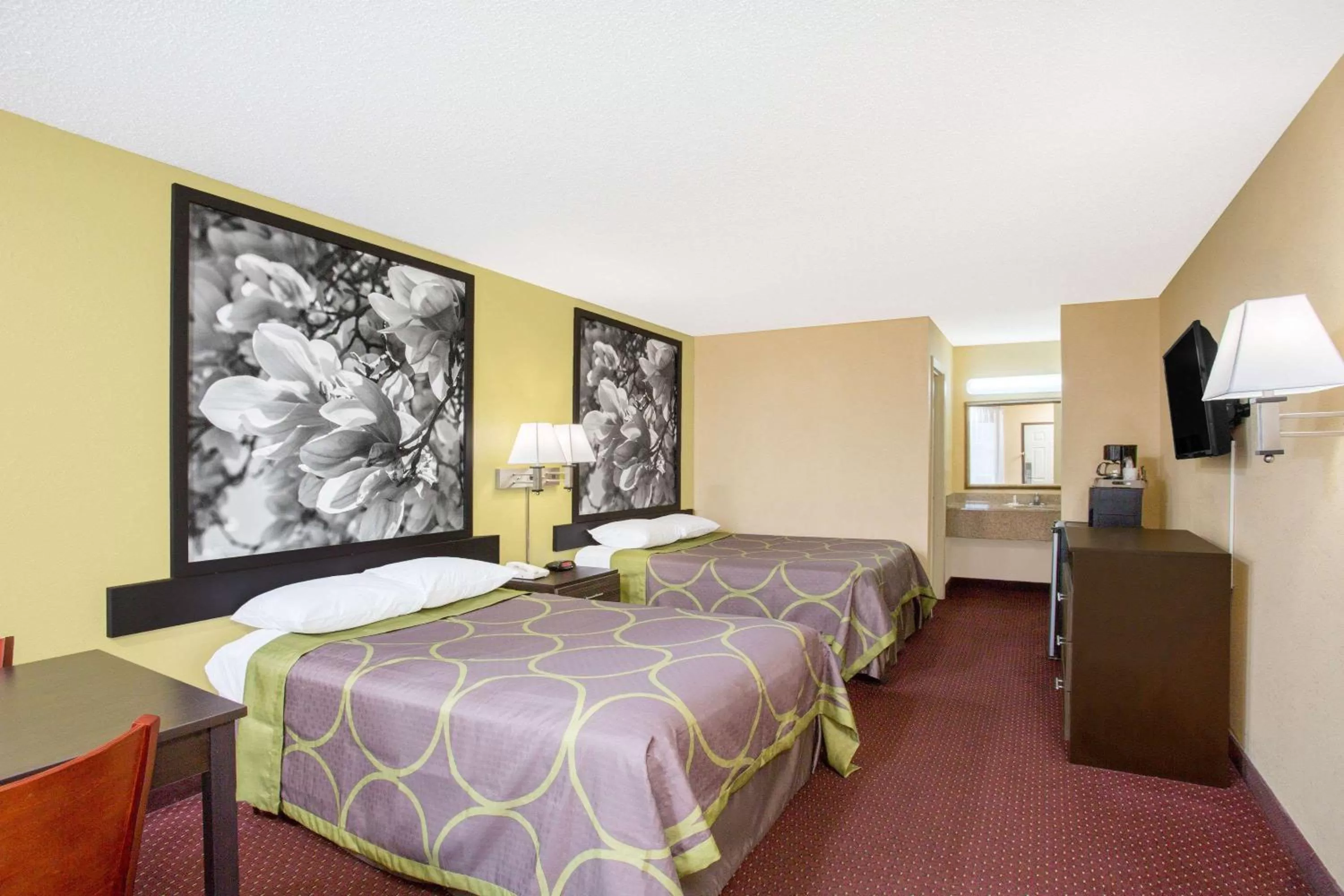 Queen Room with Two Queen Beds - Non-Smoking in Super 8 by Wyndham Sumter