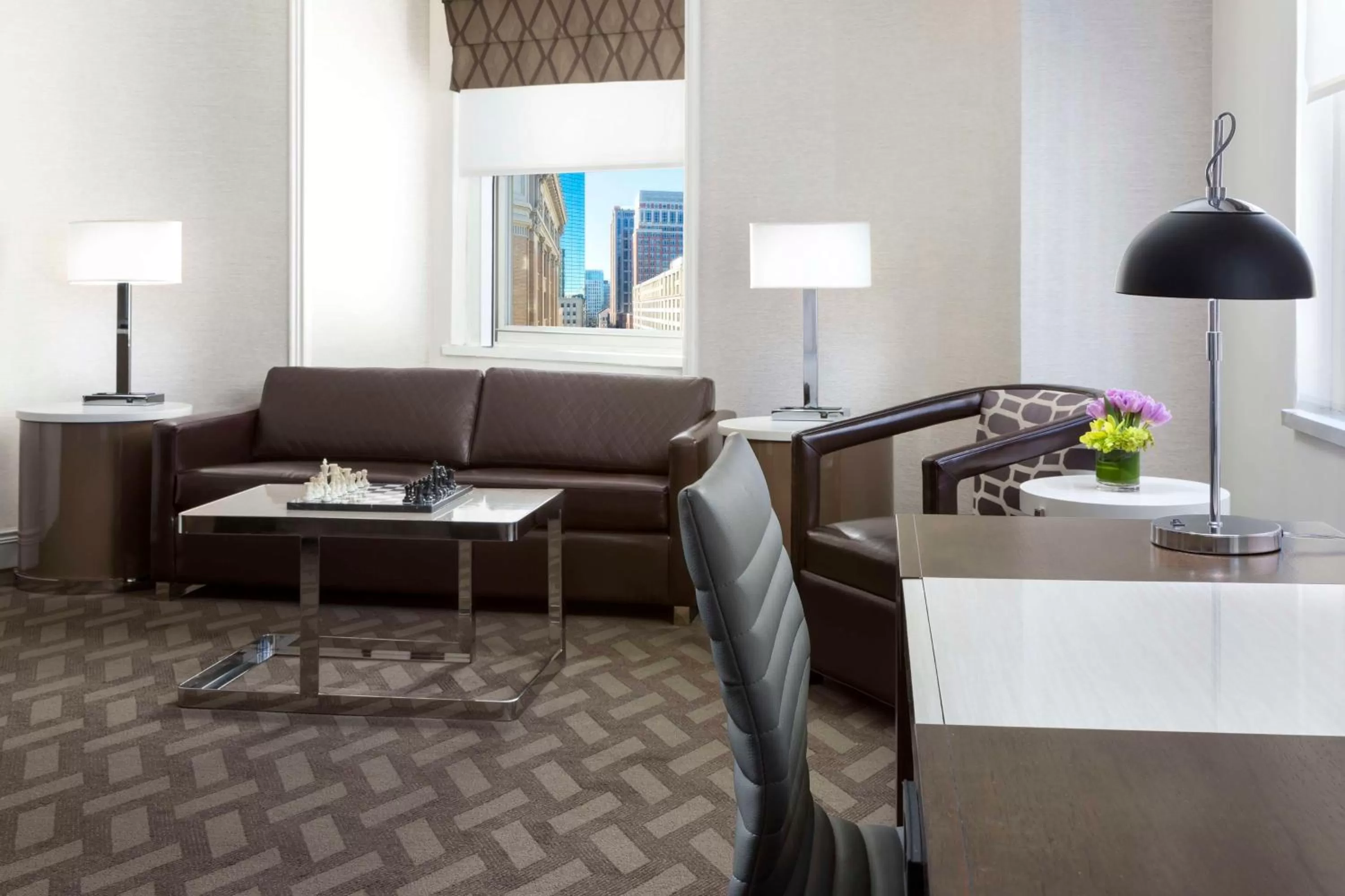 Queen Studio Suite with Sofa Bed in Hilton Boston Park Plaza