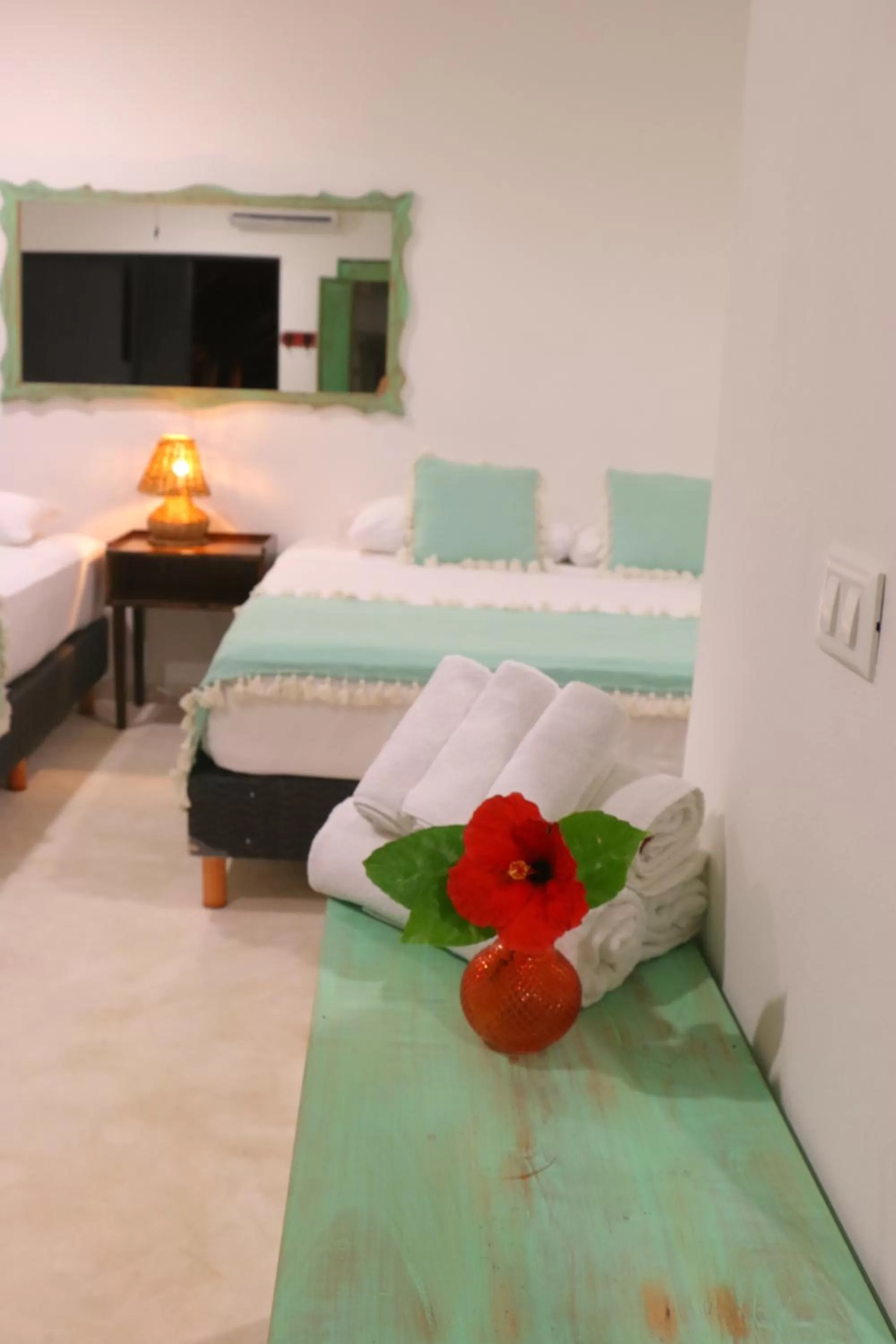 Photo of the whole room, Bed in Punta Piedra Beach Posada