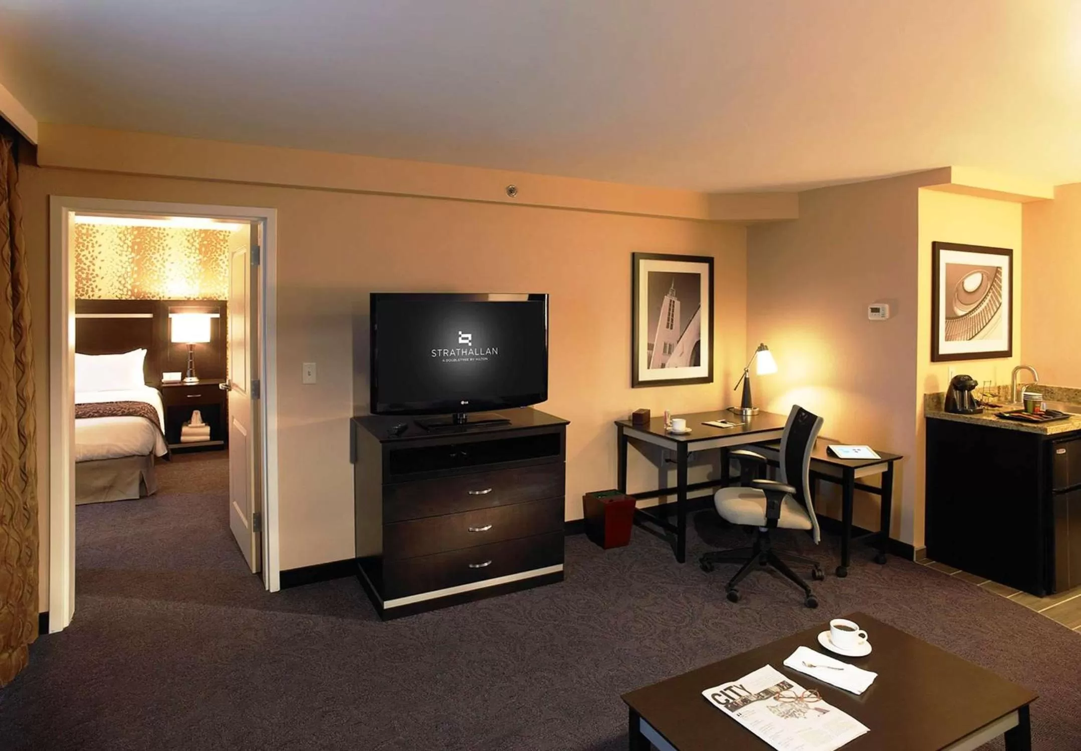 King Suite - Mobility/Hearing Accessible in The Strathallan - a DoubleTree by Hilton