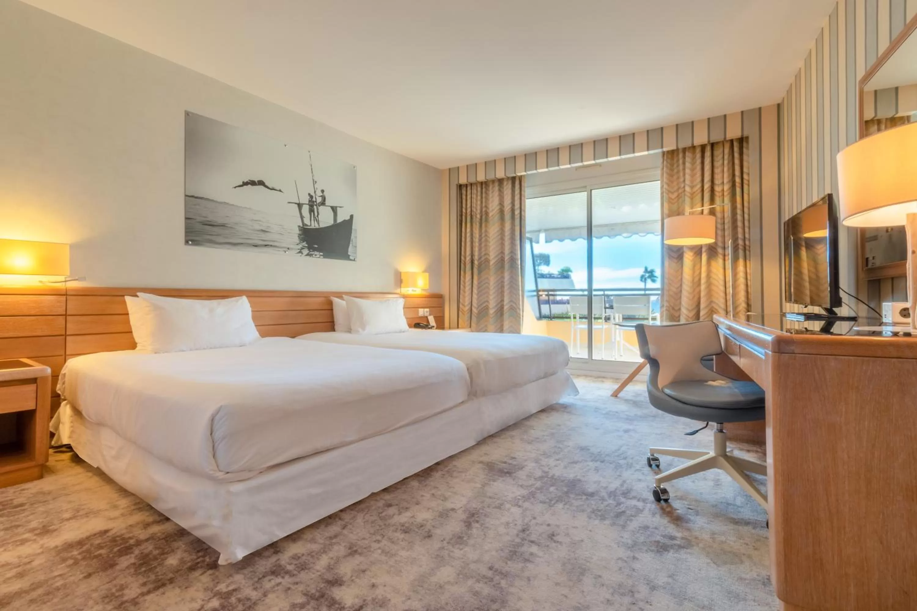 Premium Double Room with Two Double Beds, Balcony and Sea View in Holiday Inn Nice - Port St Laurent by IHG