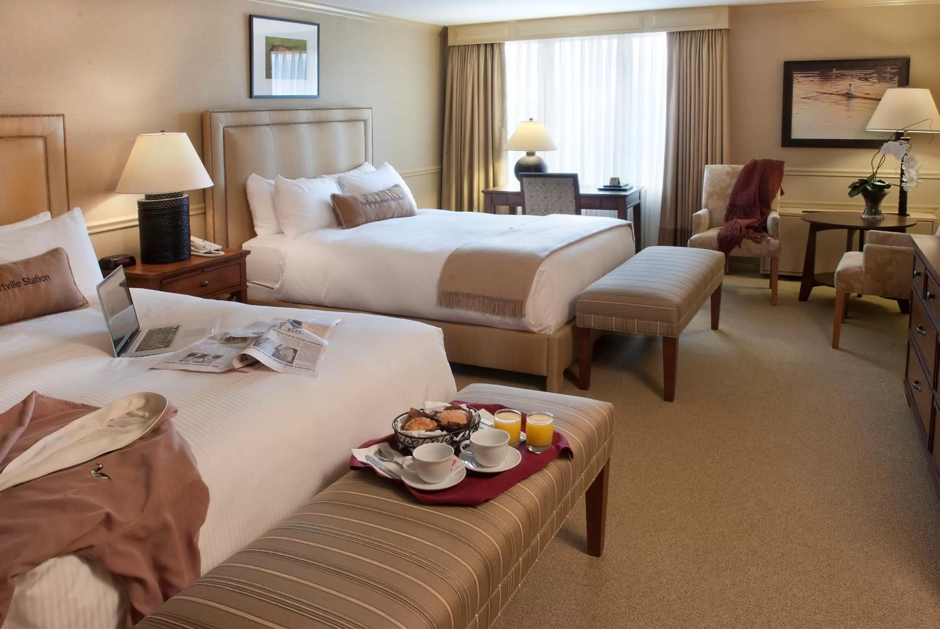 Deluxe Queen Room with Two Queen Beds in Lambertville Station Inn