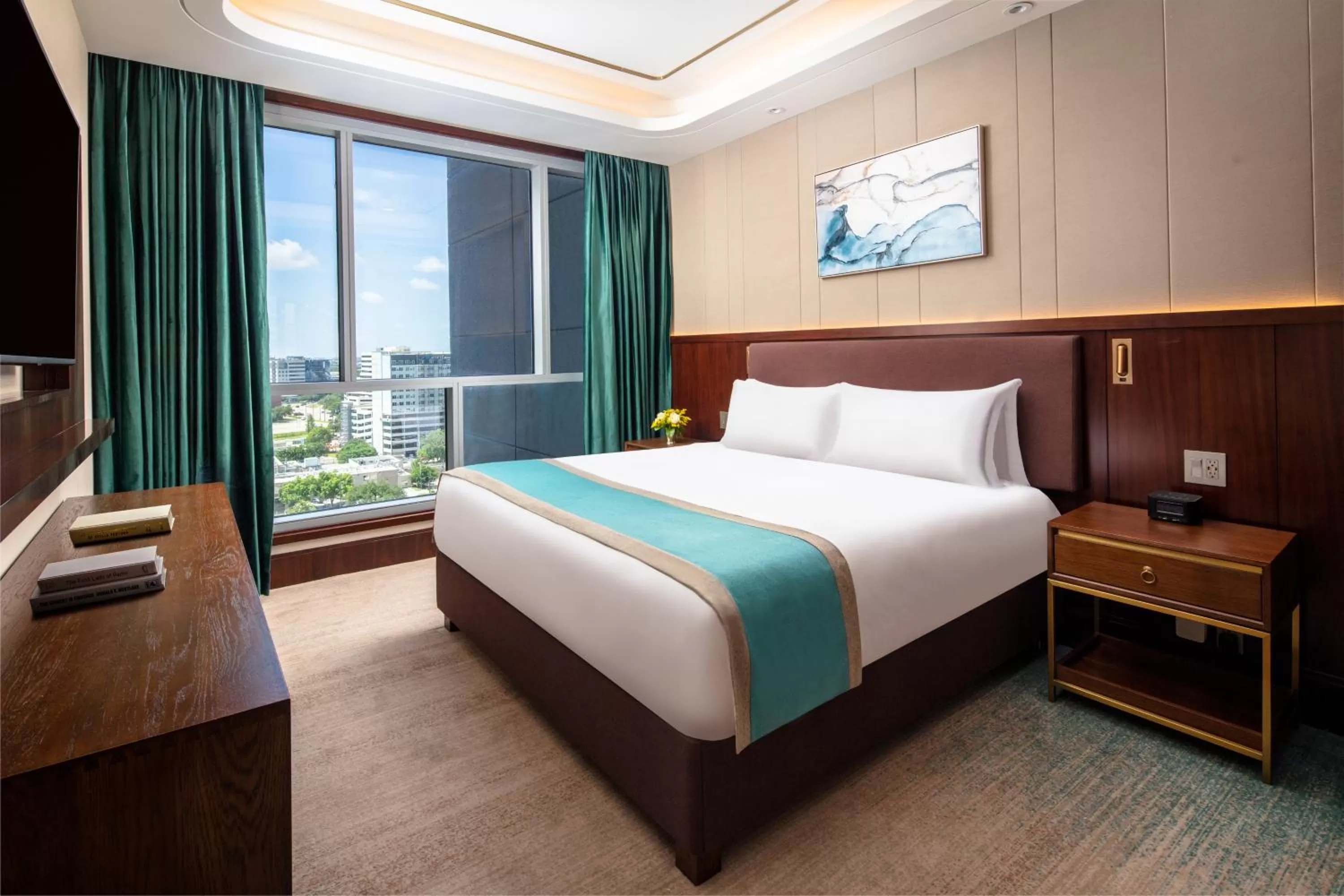 Premium Corner Suite 1 King One Bedroom in Blossom Hotel Houston, Curio Collection by Hilton