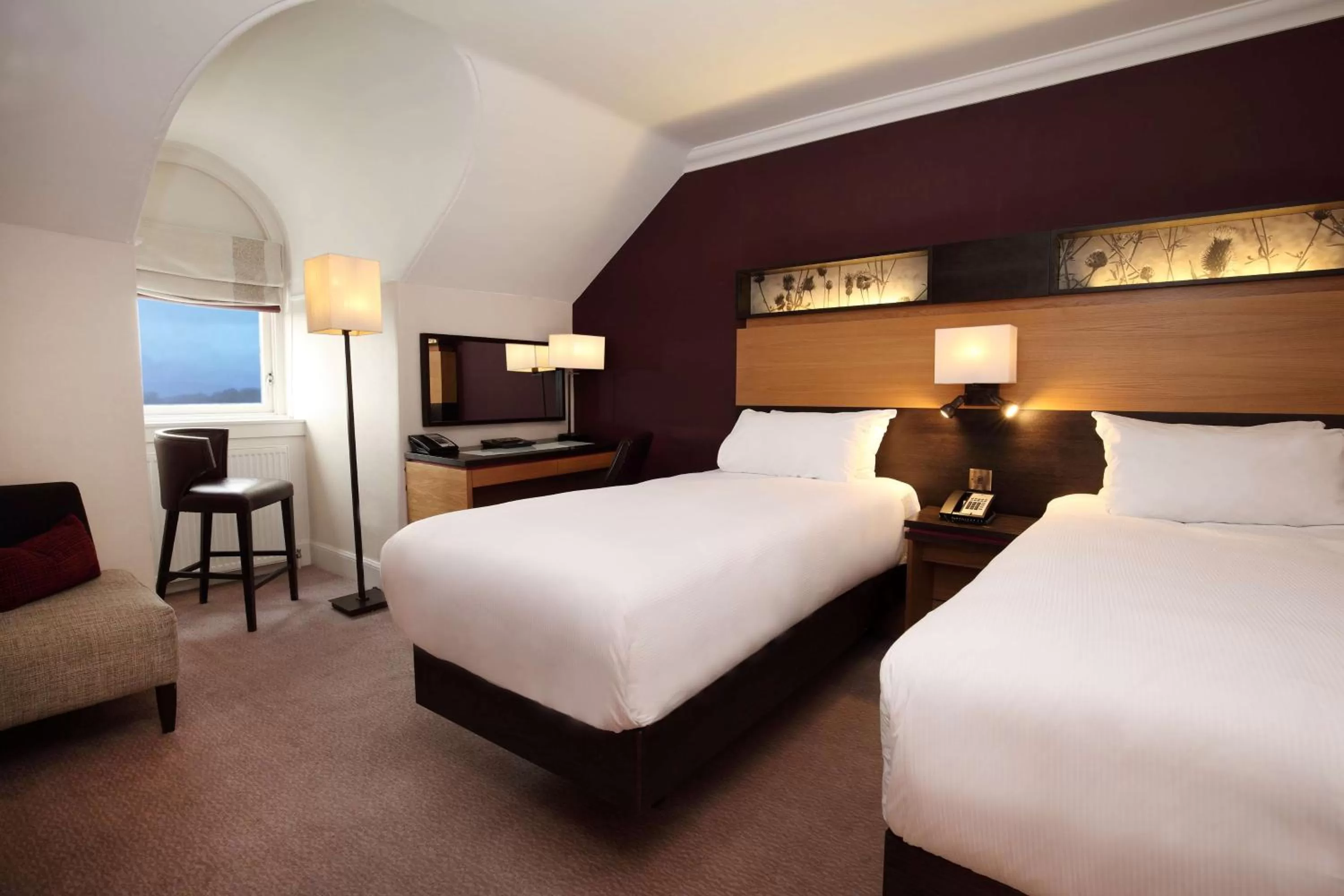 Twin Room in DoubleTree by Hilton Dunblane Hydro Hotel