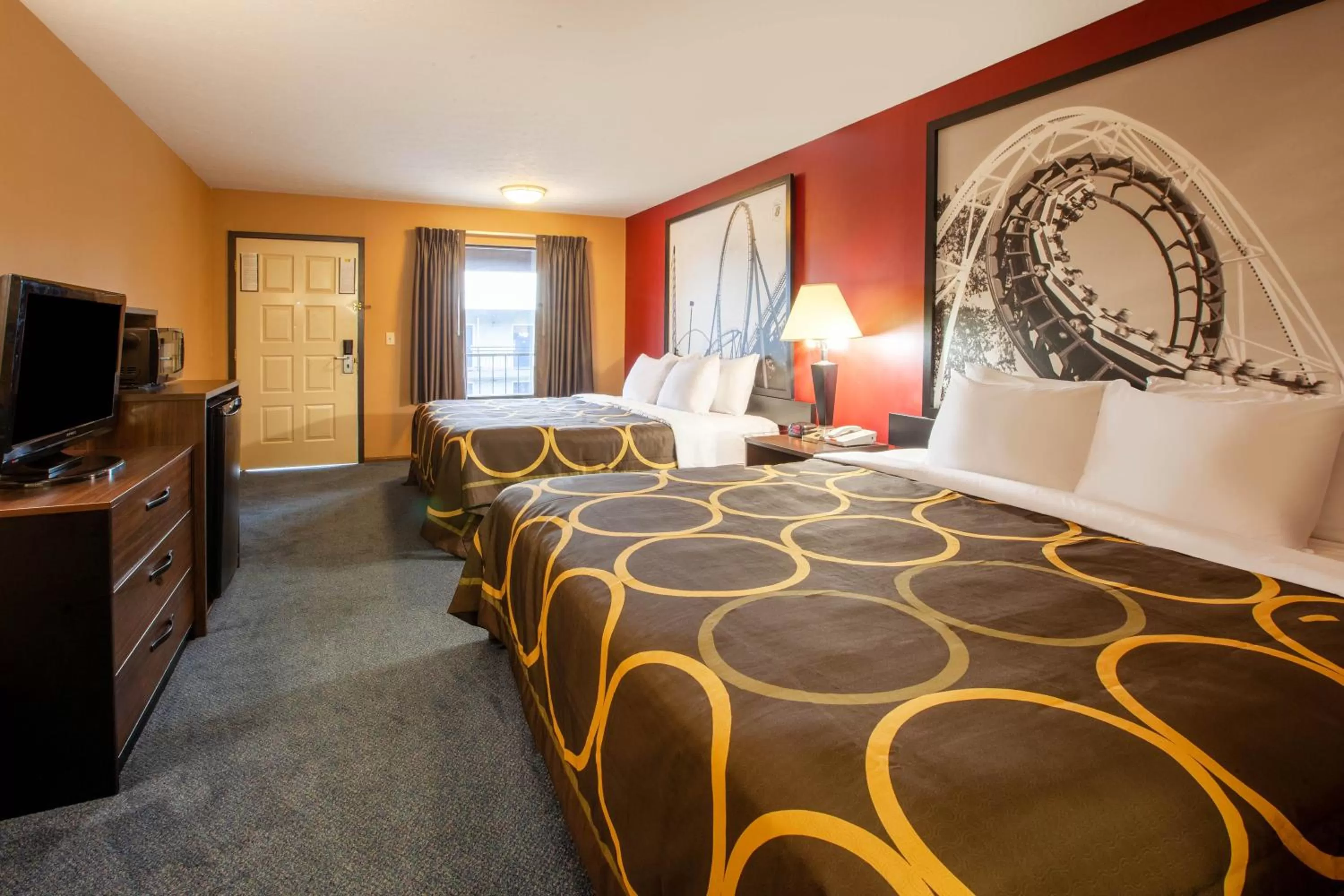King Room with Two King Beds - Non-Smoking in Super 8 by Wyndham Sandusky