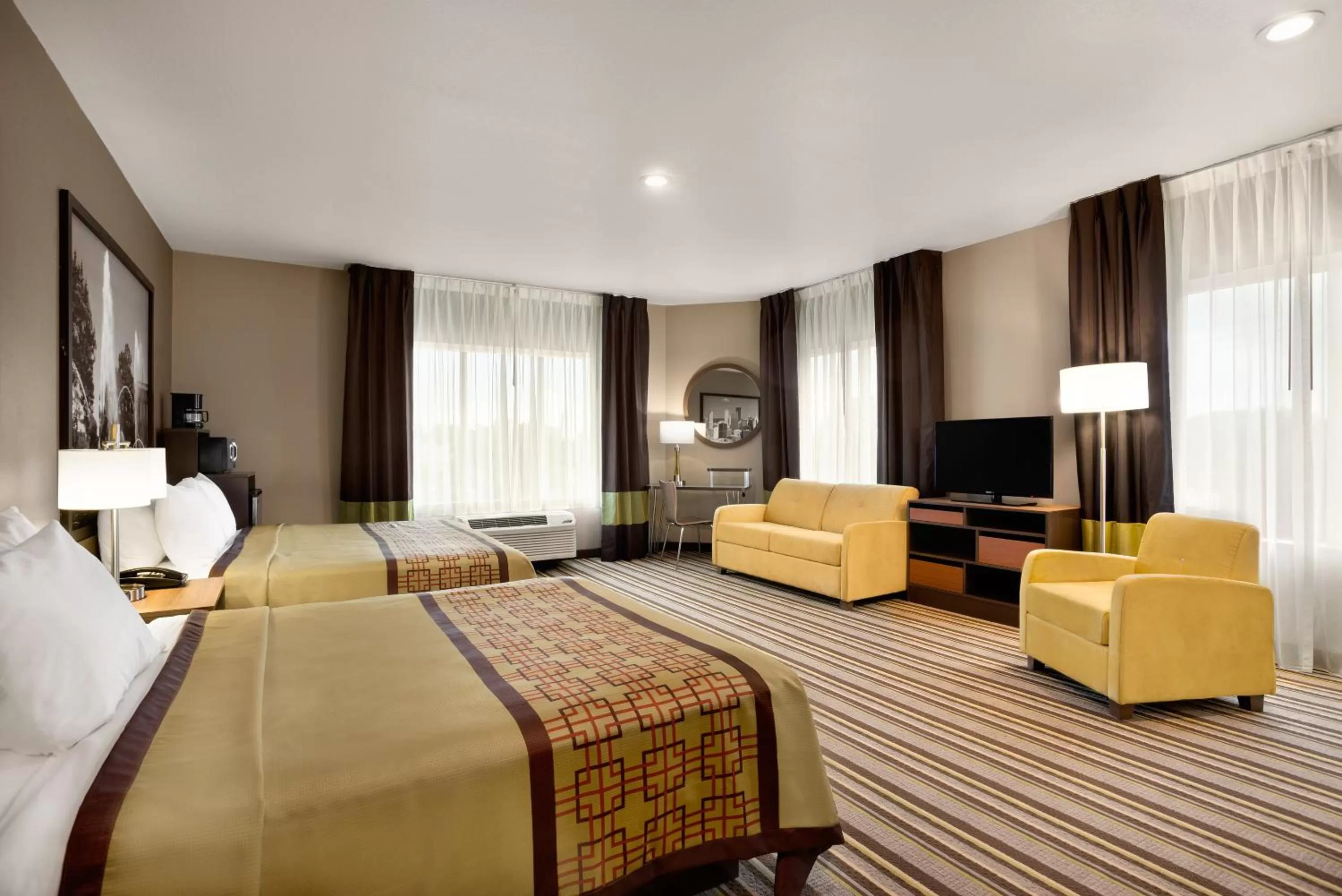 Studio Suite with One King Bed and One Queen Bed - Non-Smoking  in Super 8 by Wyndham Hershey Chocolate Avenue