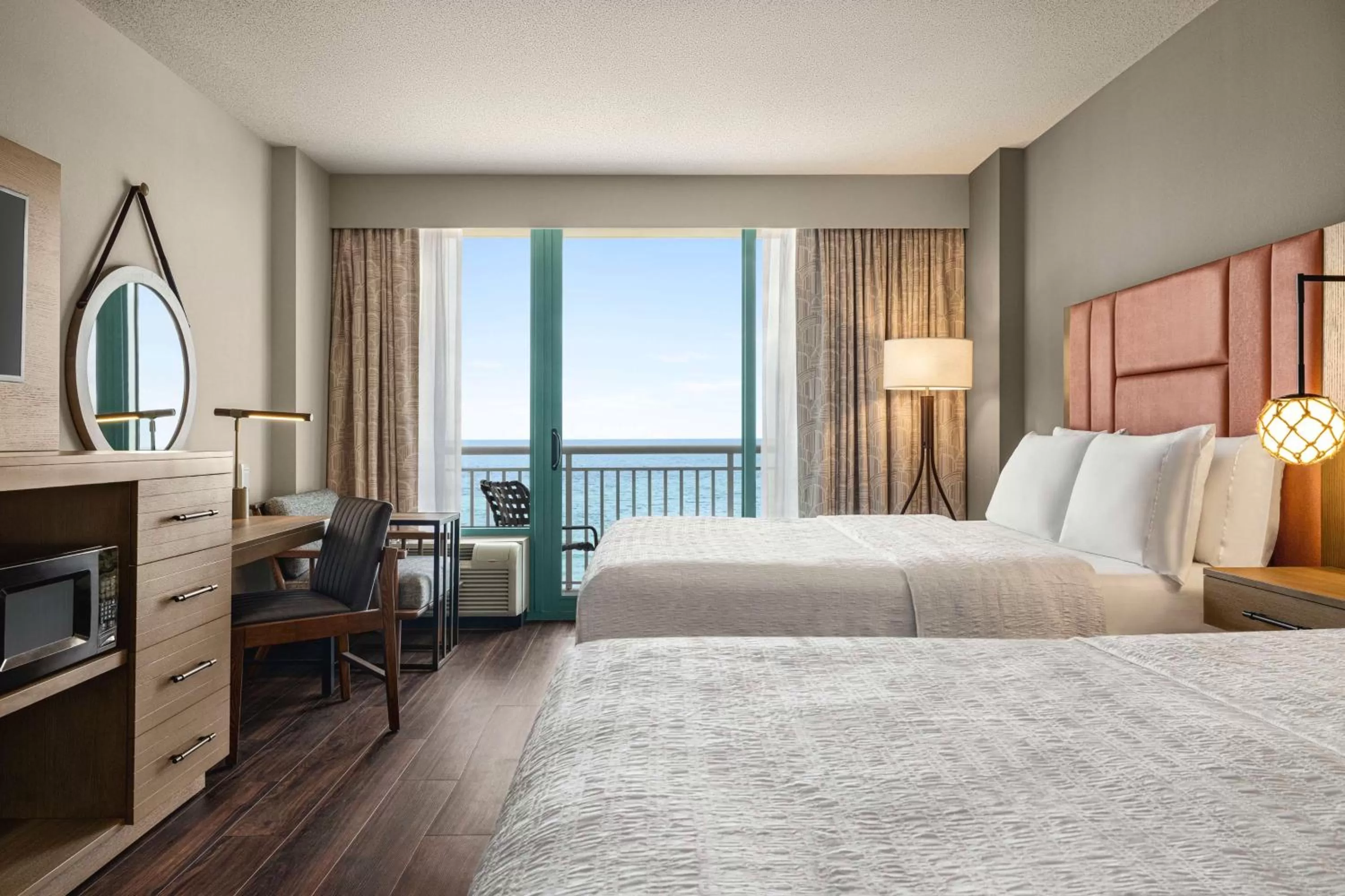 Queen Room with Two Queen Beds and Bath Tub - Oceanfront - Floor 6-10 in Hampton Inn Virginia Beach-Oceanfront South