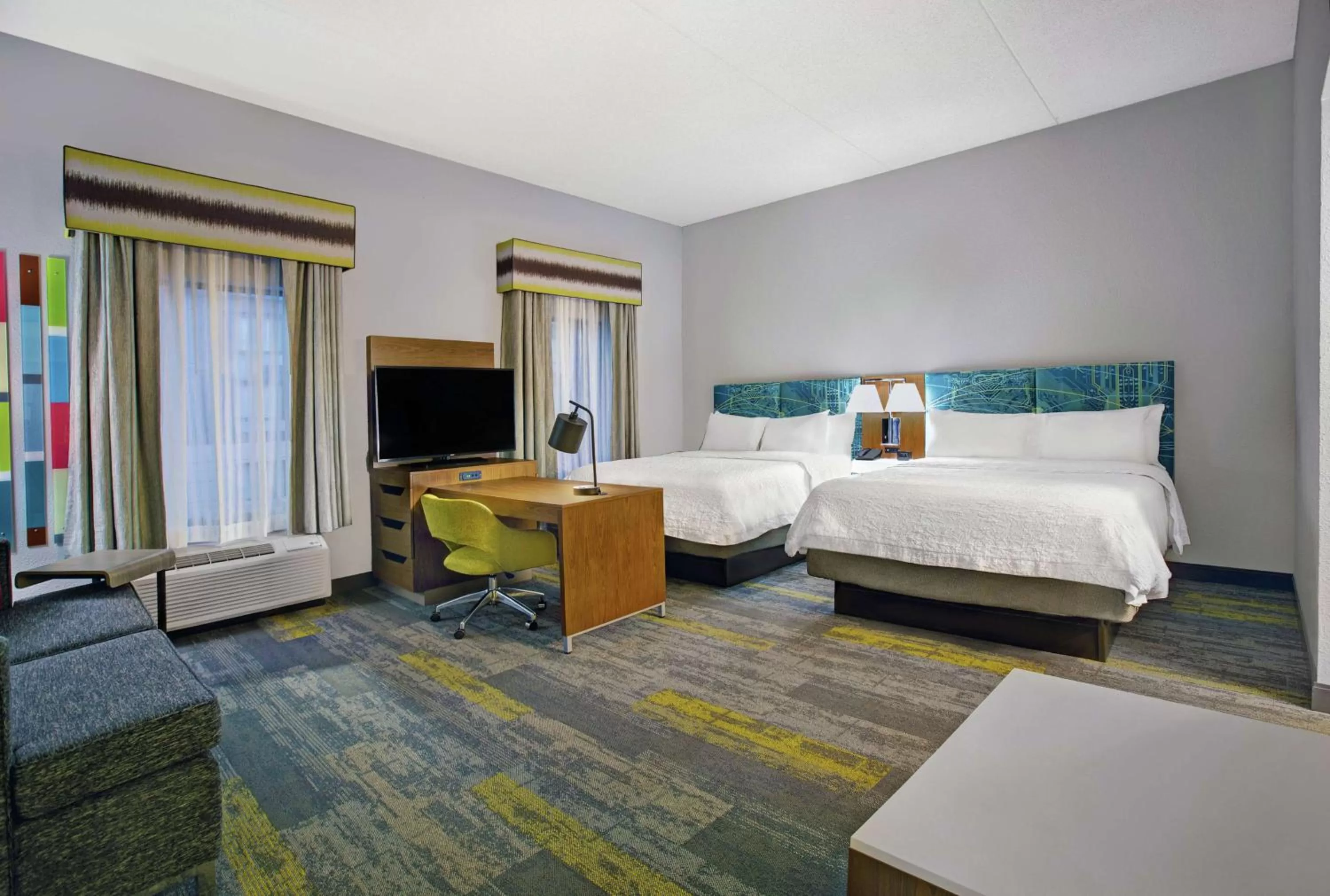 Queen Studio Suite with Two Queen Beds and Sofa Bed - Non-Smoking in Hampton Inn & Suites Augusta West