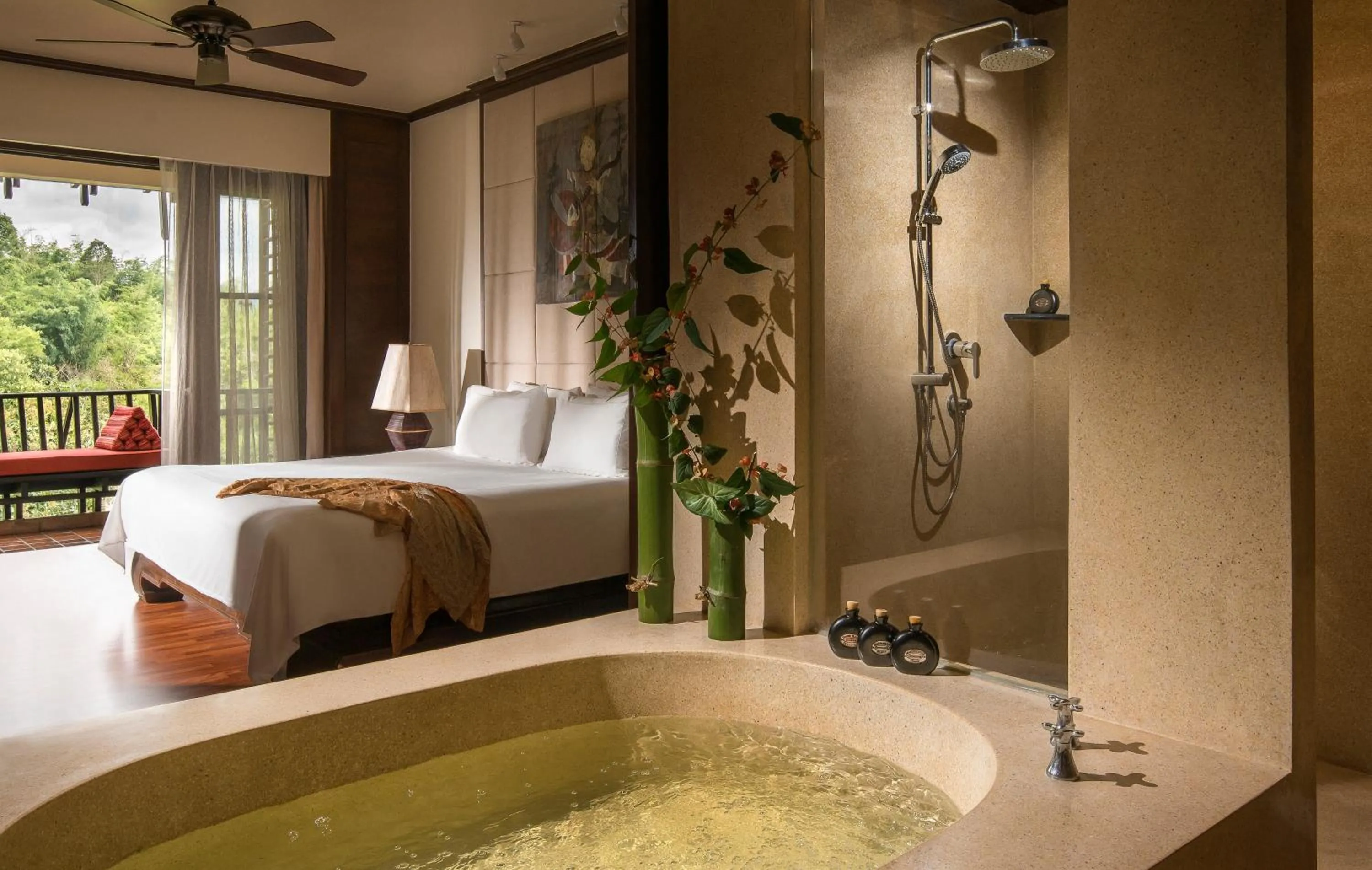 Three Country View Family Suite in Anantara Golden Triangle Elephant Camp & Resort