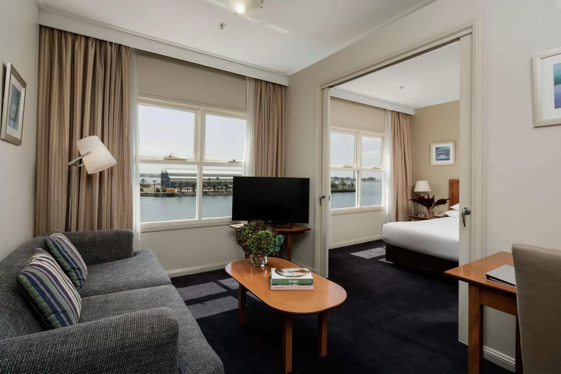 King Suite with Harbor View in Rydges Newcastle