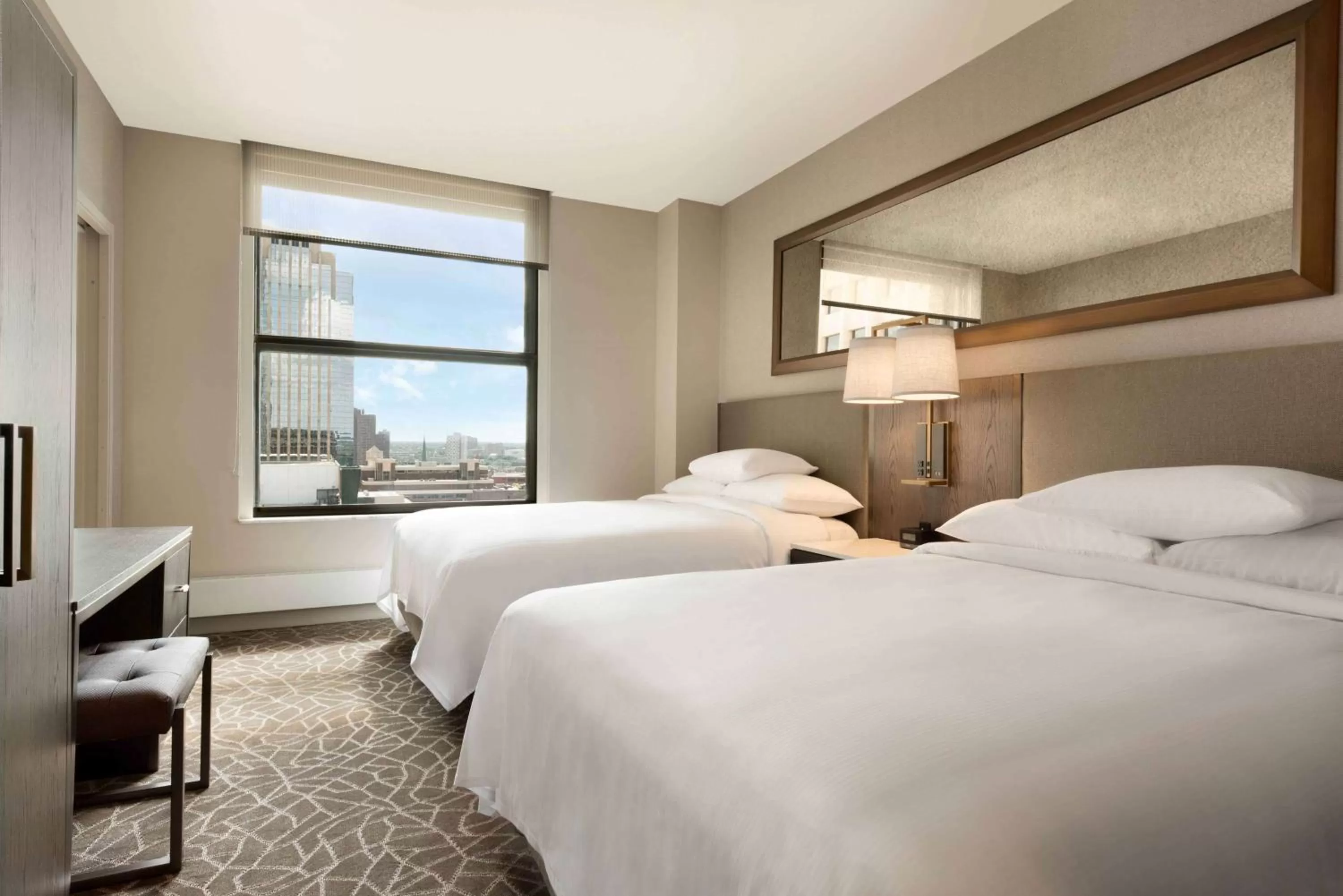 Queen Suite with Two Queen Beds - Hearing Accessible in Embassy Suites By Hilton Minneapolis Downtown Hotel