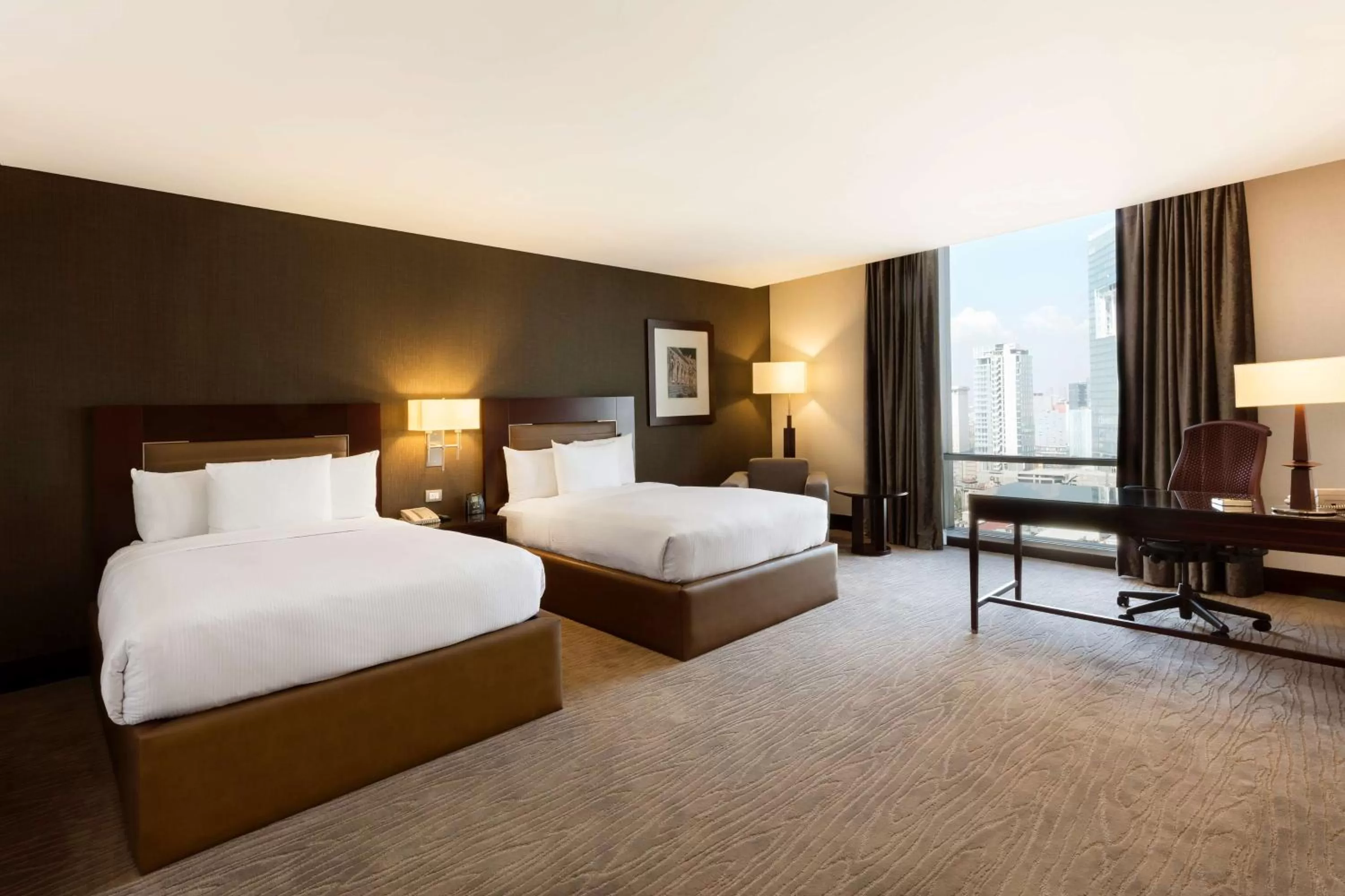 Standard Double Room with Two Double Beds - single occupancy in Hilton Mexico City Reforma
