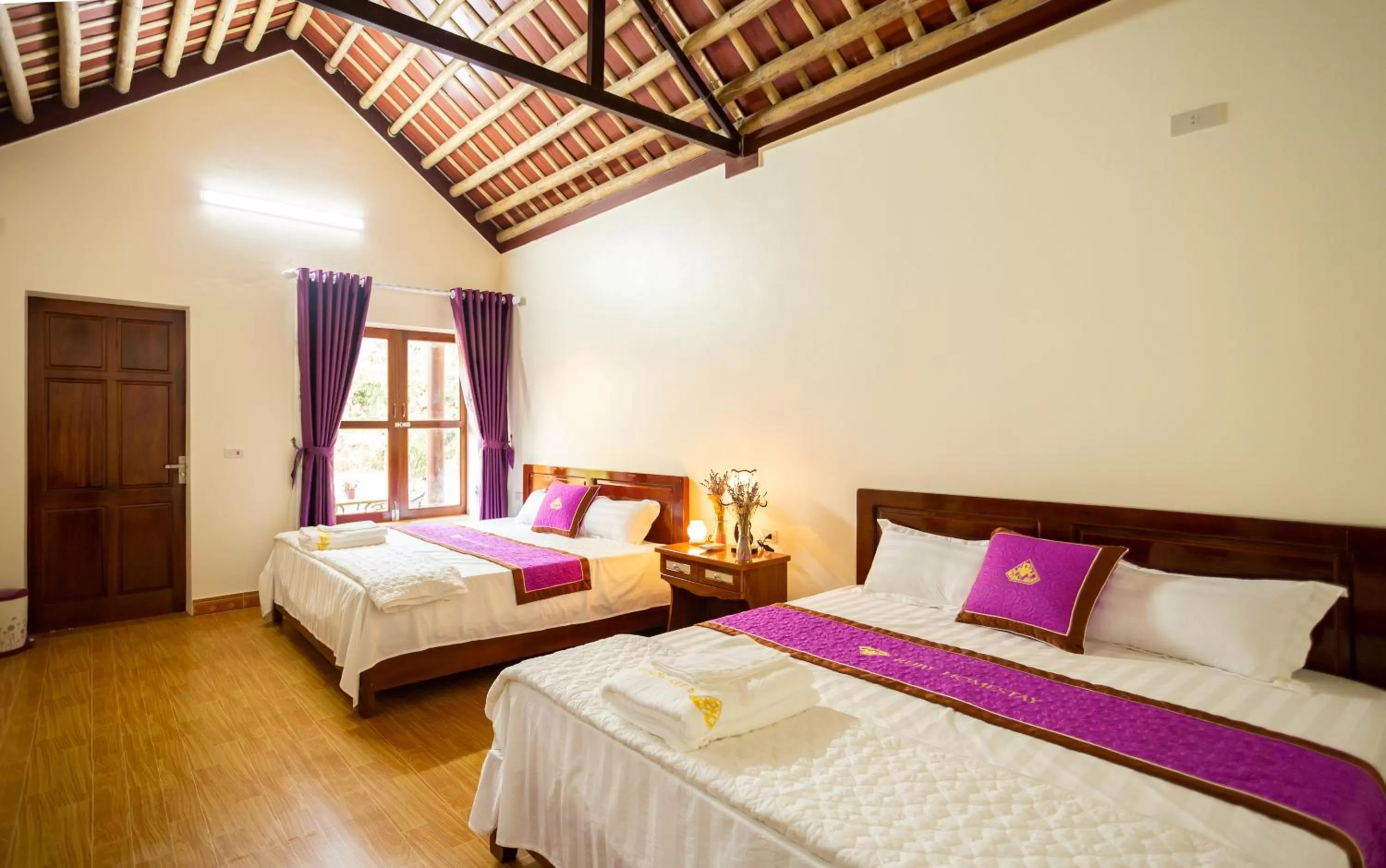 Quadruple Room with Mountain View in Ruby Homestay