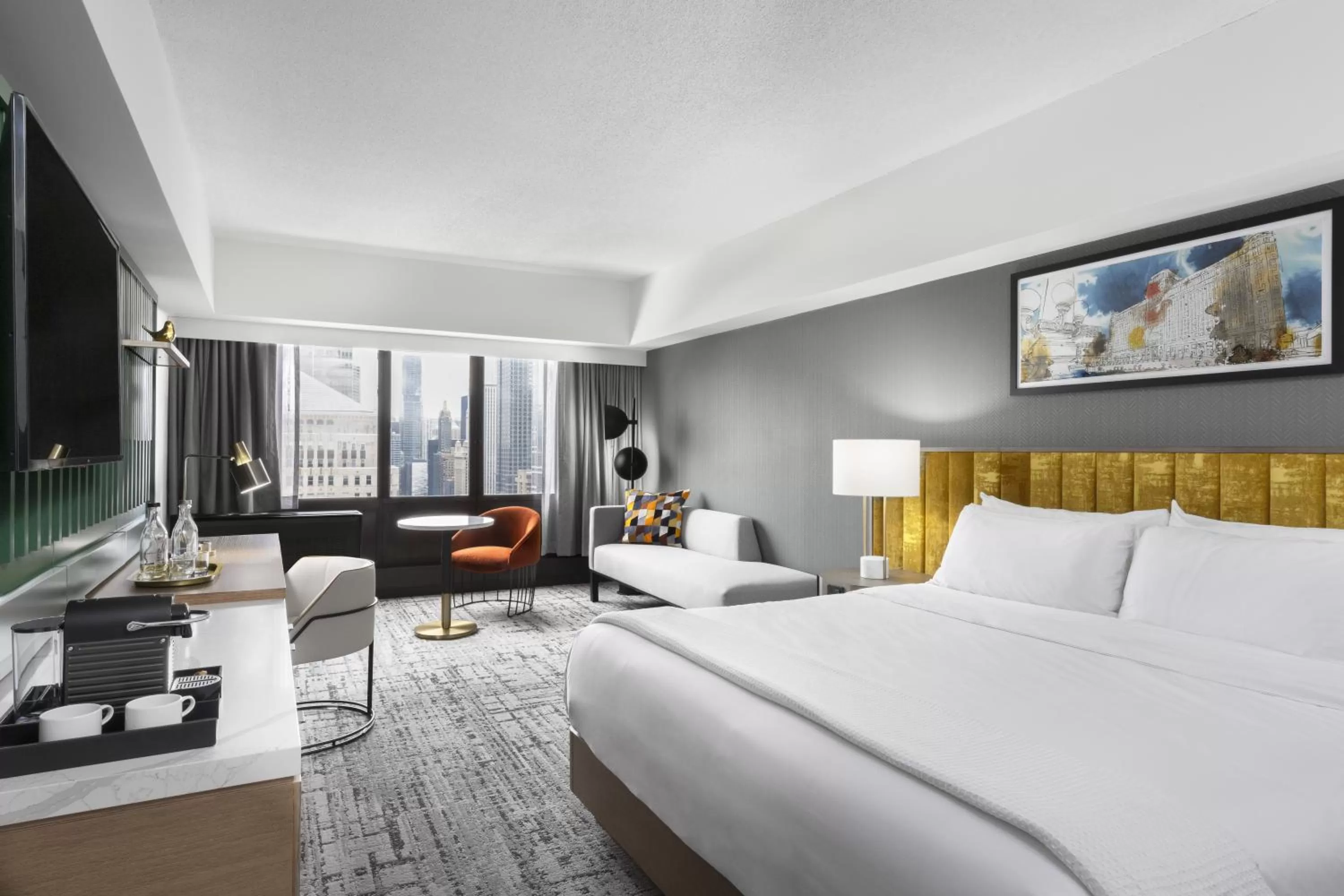 Premium King Room with Chicago Skyline View - Mobility Accessible in voco Chicago Downtown - Riverwalk by IHG