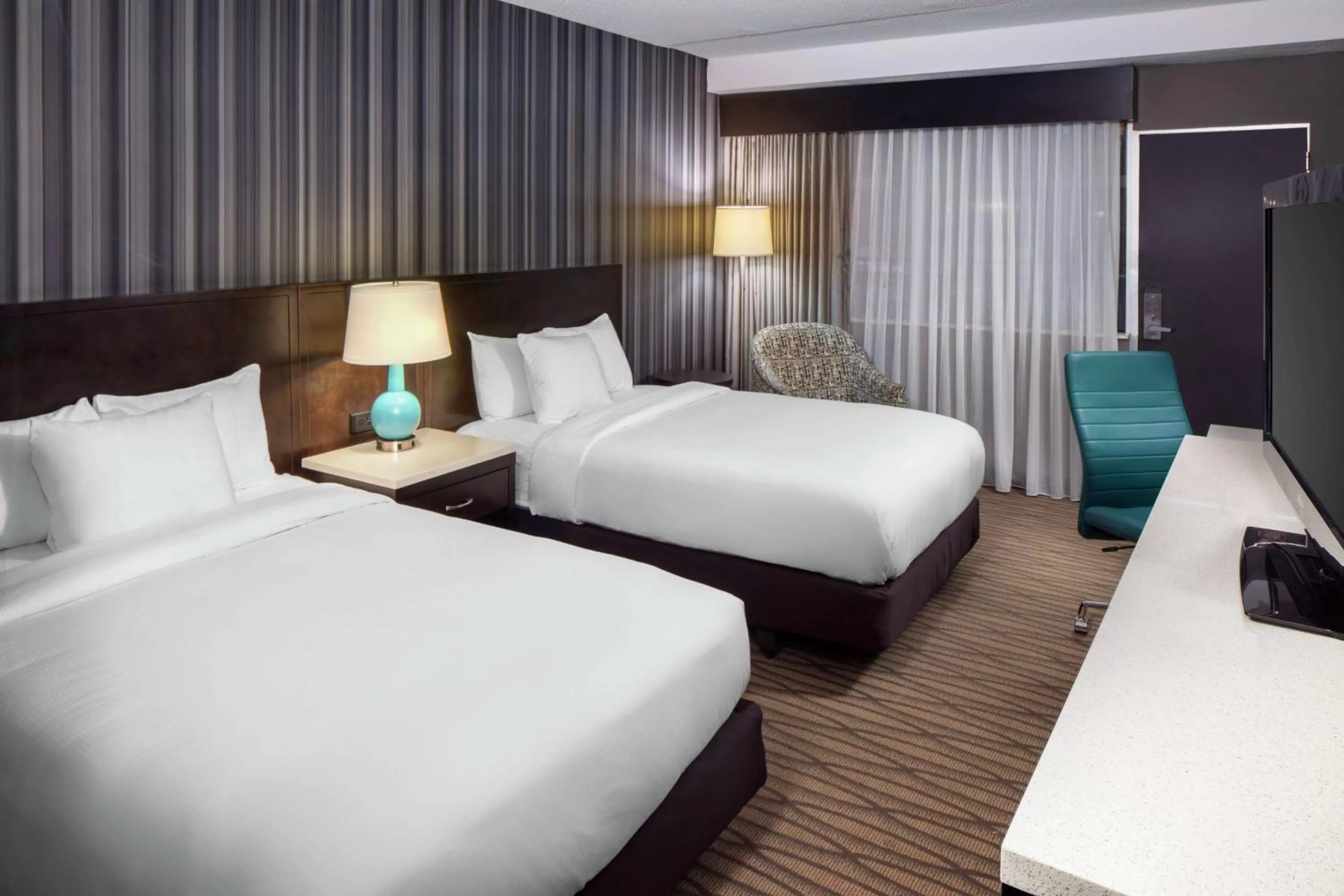 Double Room with Two Double Beds - Pool Side in Wyndham Garden Westlake