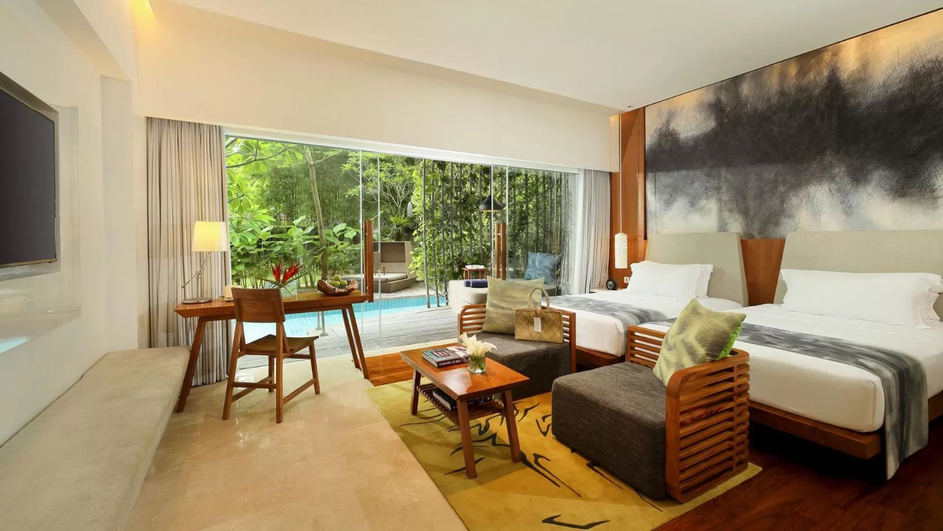 Impressive Lagoon Pool Suite Two Double Beds With Butler Service in Maya Sanur Resort & Spa