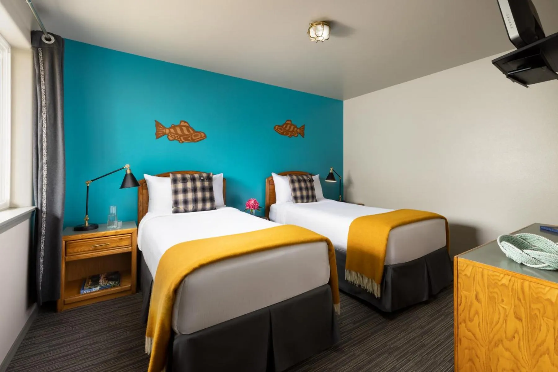 Twin Room with Garden View in The Ketch Inn