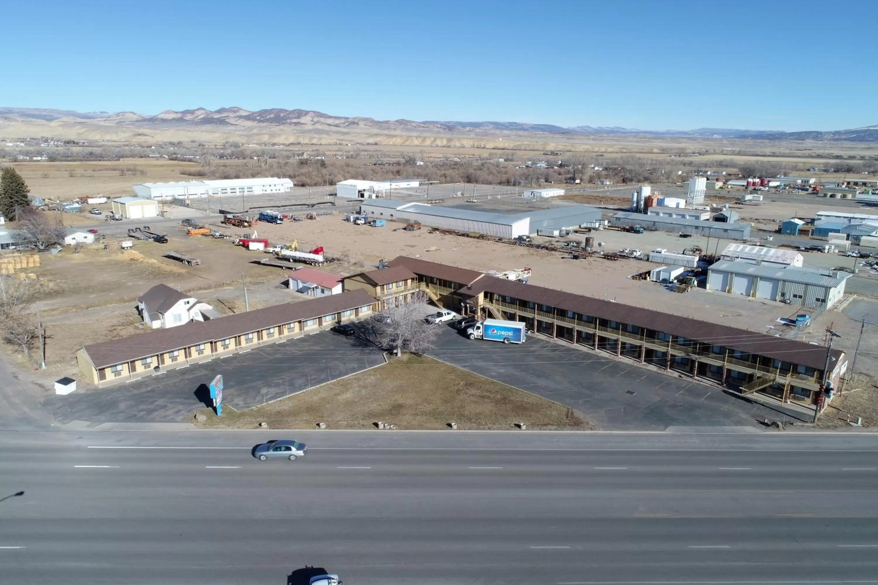 Bird's eye view in Split Mountain Motel