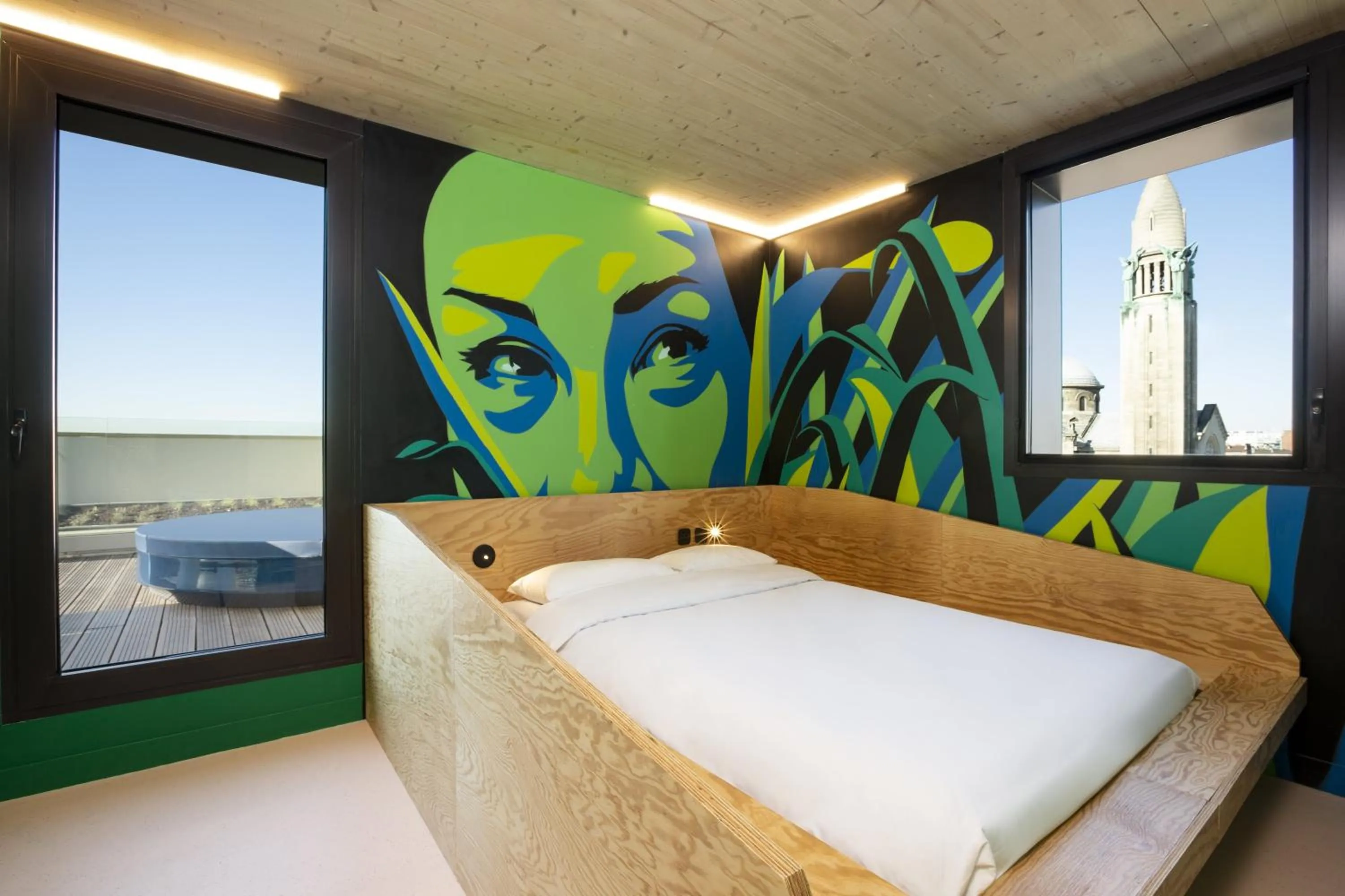 Deluxe Double Room - Private Terrace in JO&JOE Paris Gentilly - Auberge de Jeunesse