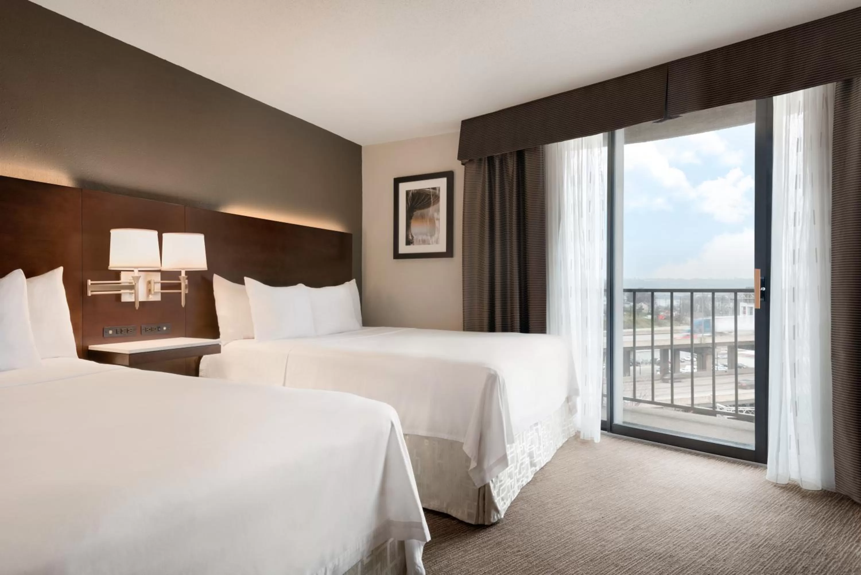 Premium Queen Room with Two Queen Beds, Balcony and City View - Non-Smoking in Radisson Hotel Cincinnati Riverfront