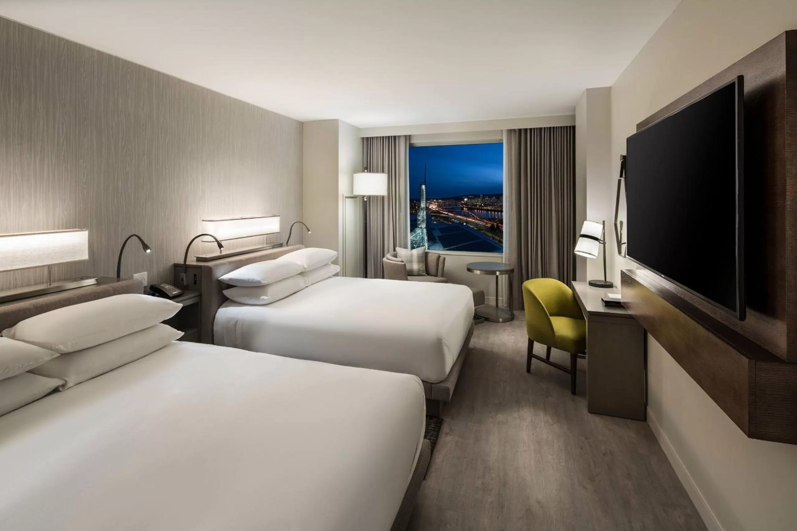 Queen Room with Two Queen Beds and View in Hyatt Regency Portland at the Oregon Convention Center