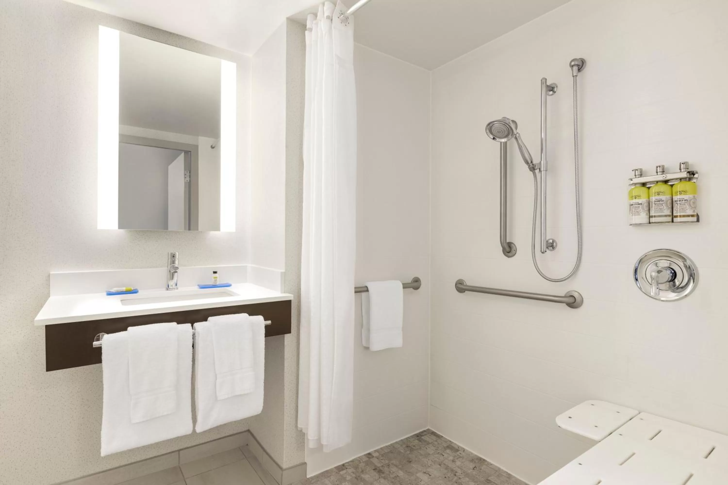King Room - Hearing Accessible - Roll-in Shower in Holiday Inn Express Hotel & Suites Fort Myers East - The Forum by IHG